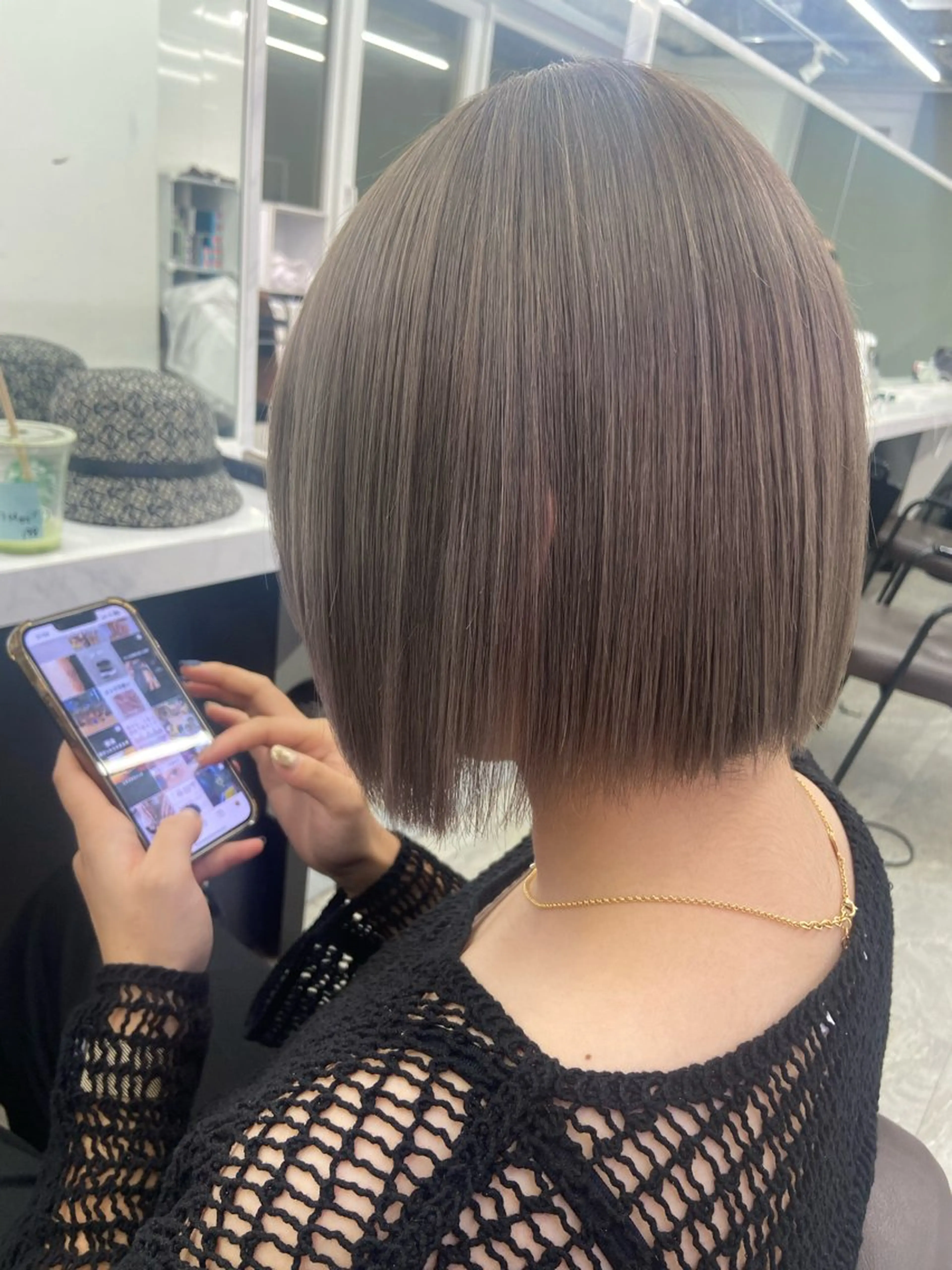 🤍ワンカラー＋カット＋髪質改善トリートメント🫧渋谷／原宿／表参道の写真