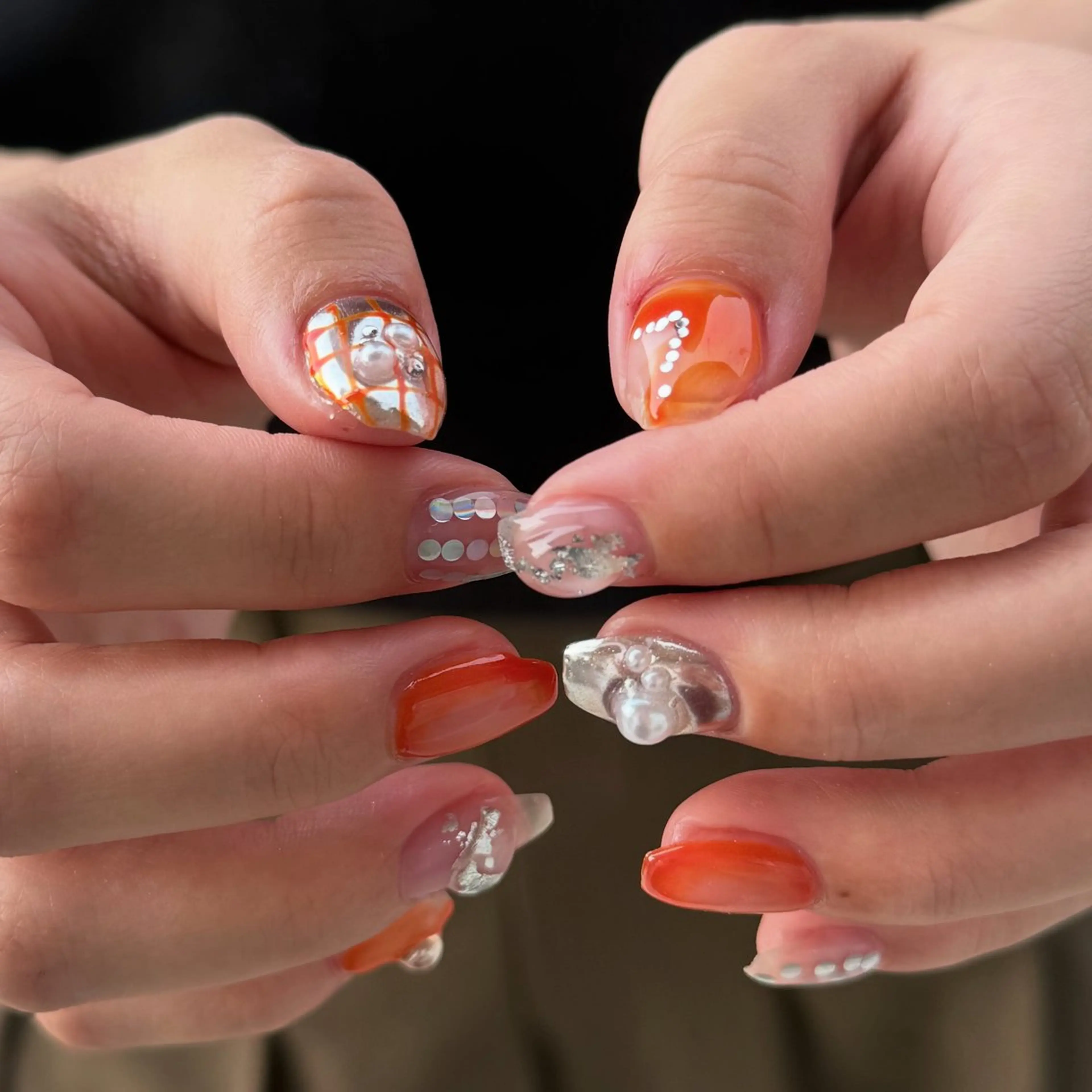 【6/29・7/3,7,8】 ⭐️ハンドネイル オフ込み⭐️オーダー120分(アート8本程度) お直し不可¥2200の写真