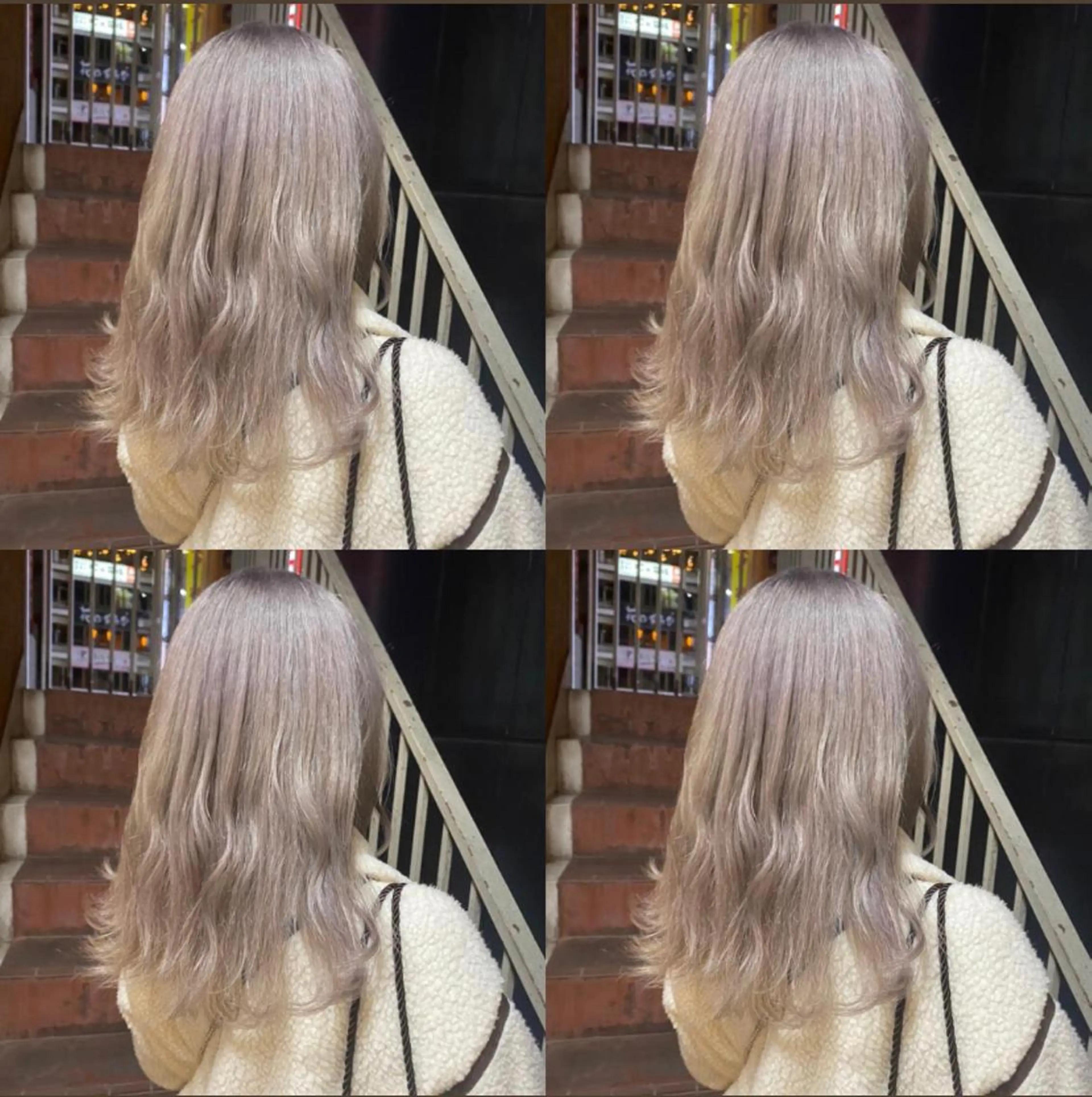 ミディアム カラー ブリーチ カット ヘアカラー トリートメント レイヤー×髪質改善 マネージャー安藤光司のヘアスタイル