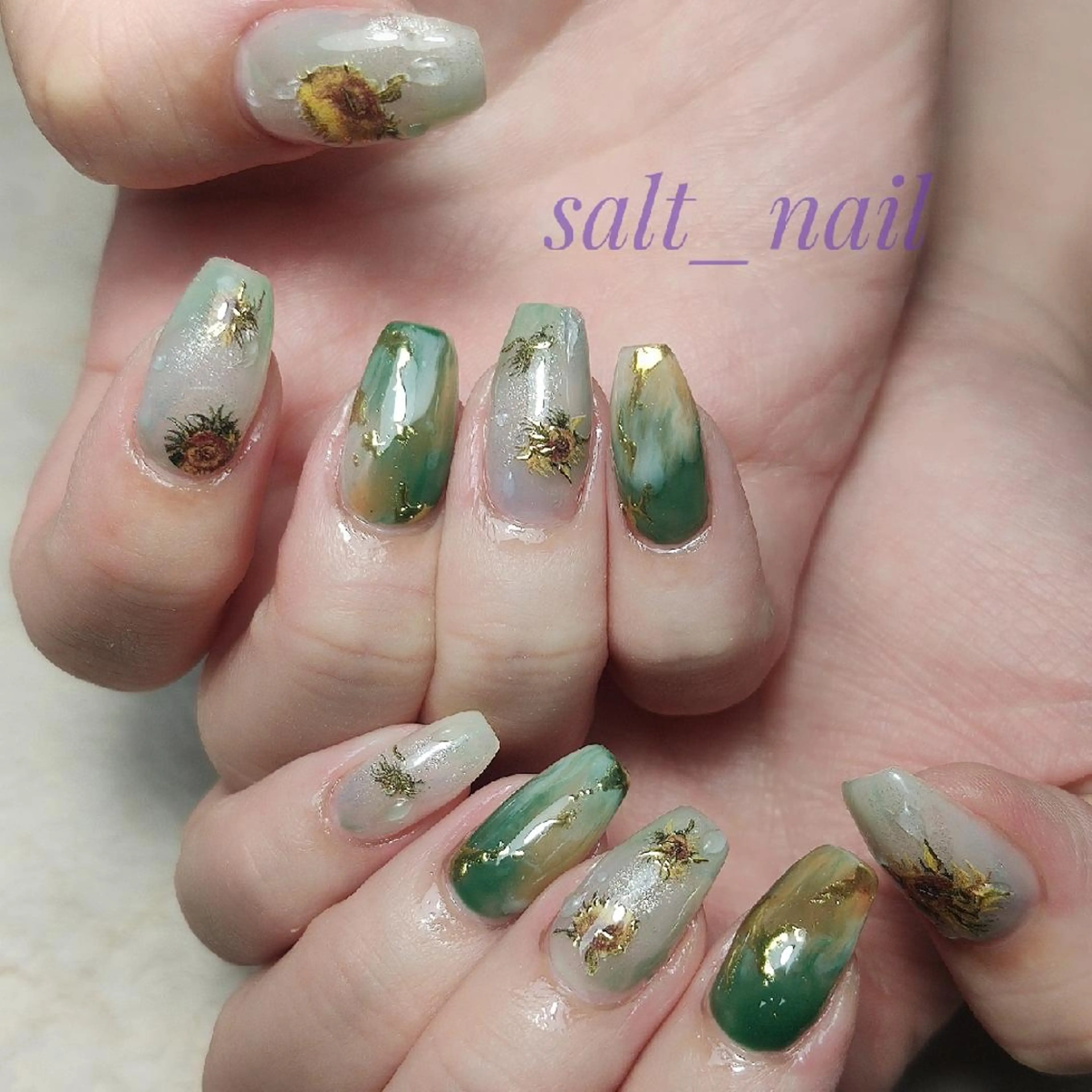 ネイル 持ち込み ハンドネイル 個人サロン saltnailのネイルデザイン