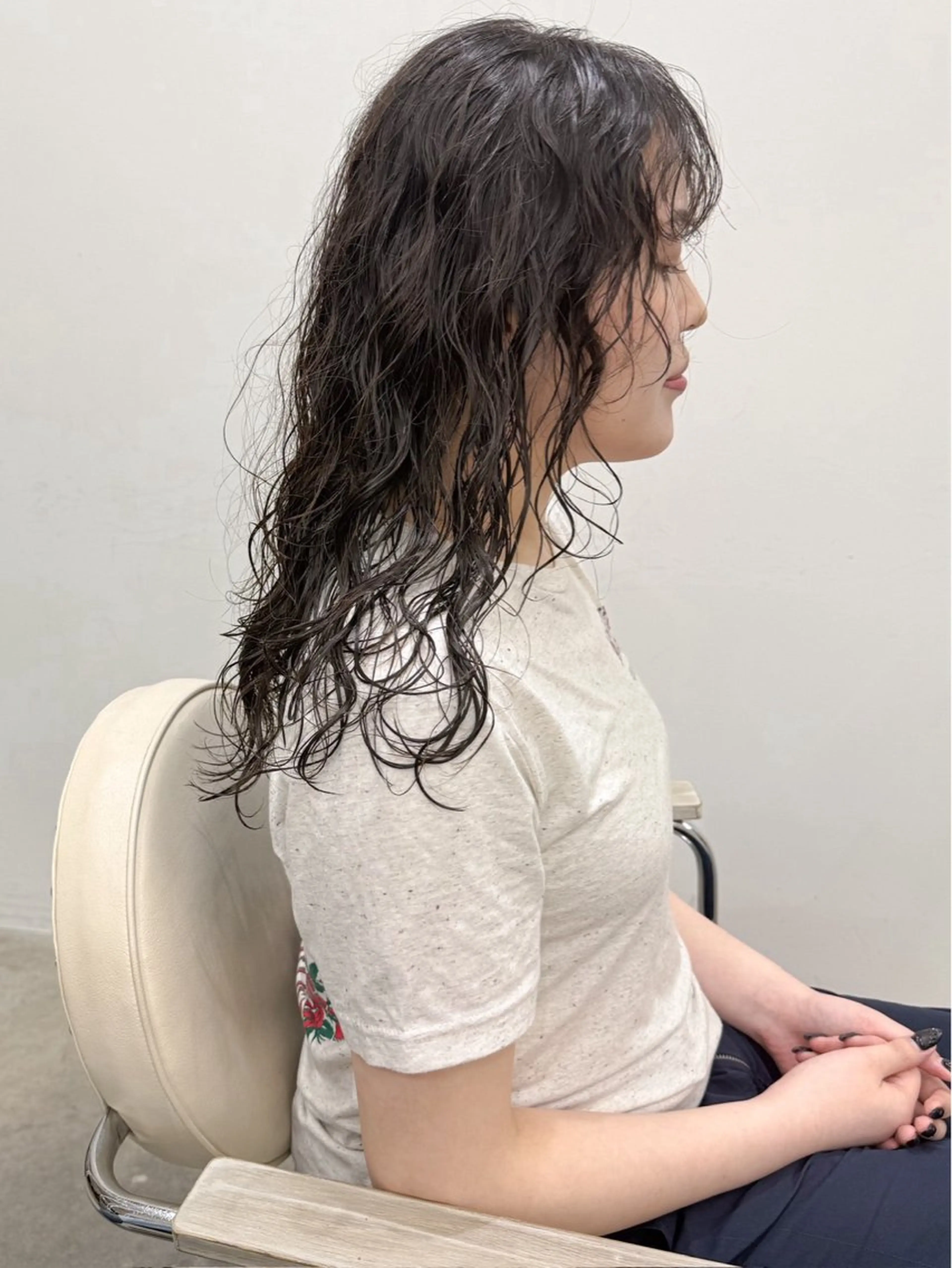 ロング パーマ runa/パーマ /ワンカラーモデルのヘアスタイル