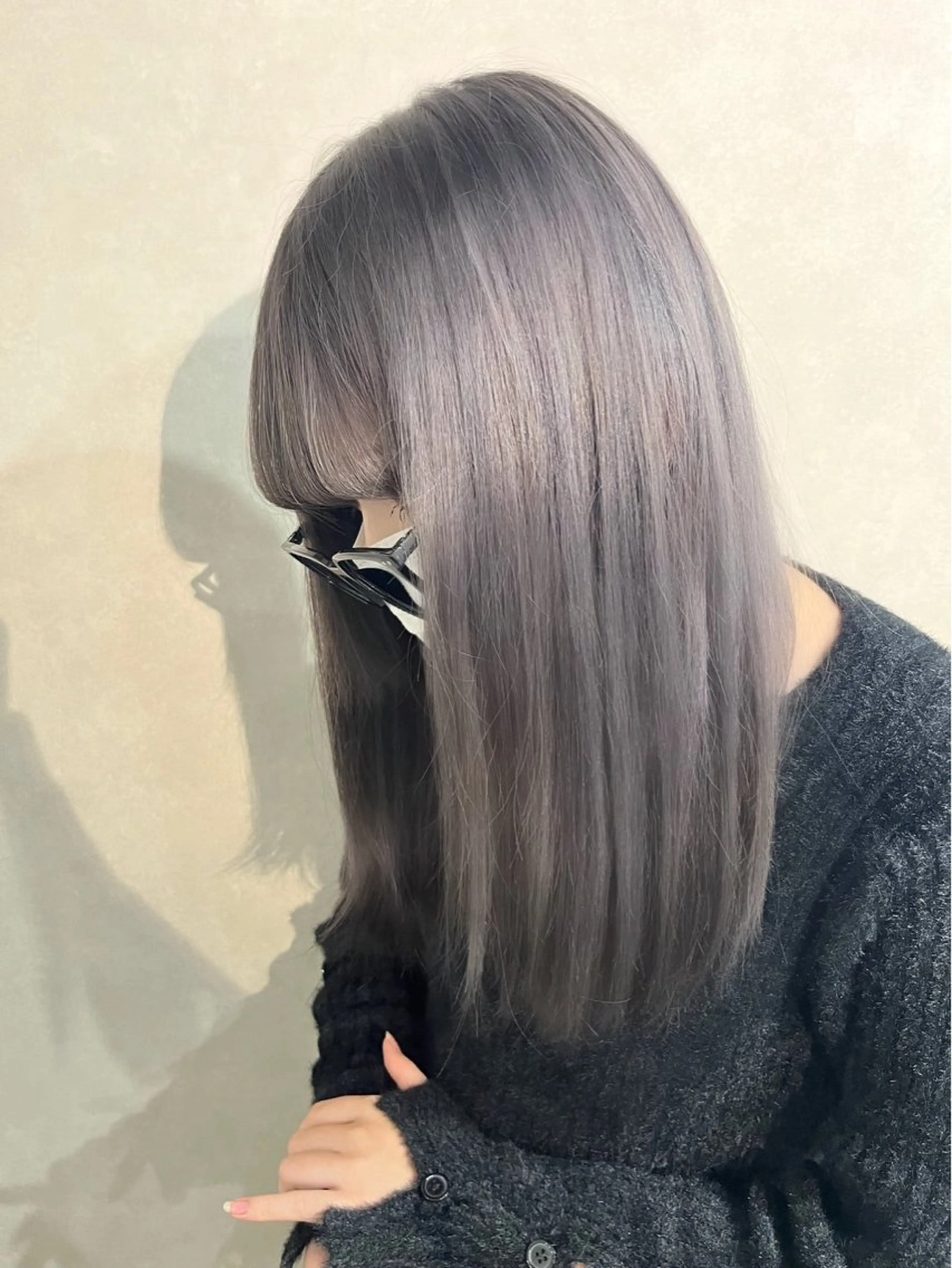 セミロング カラー 山田 誠也のヘアスタイル