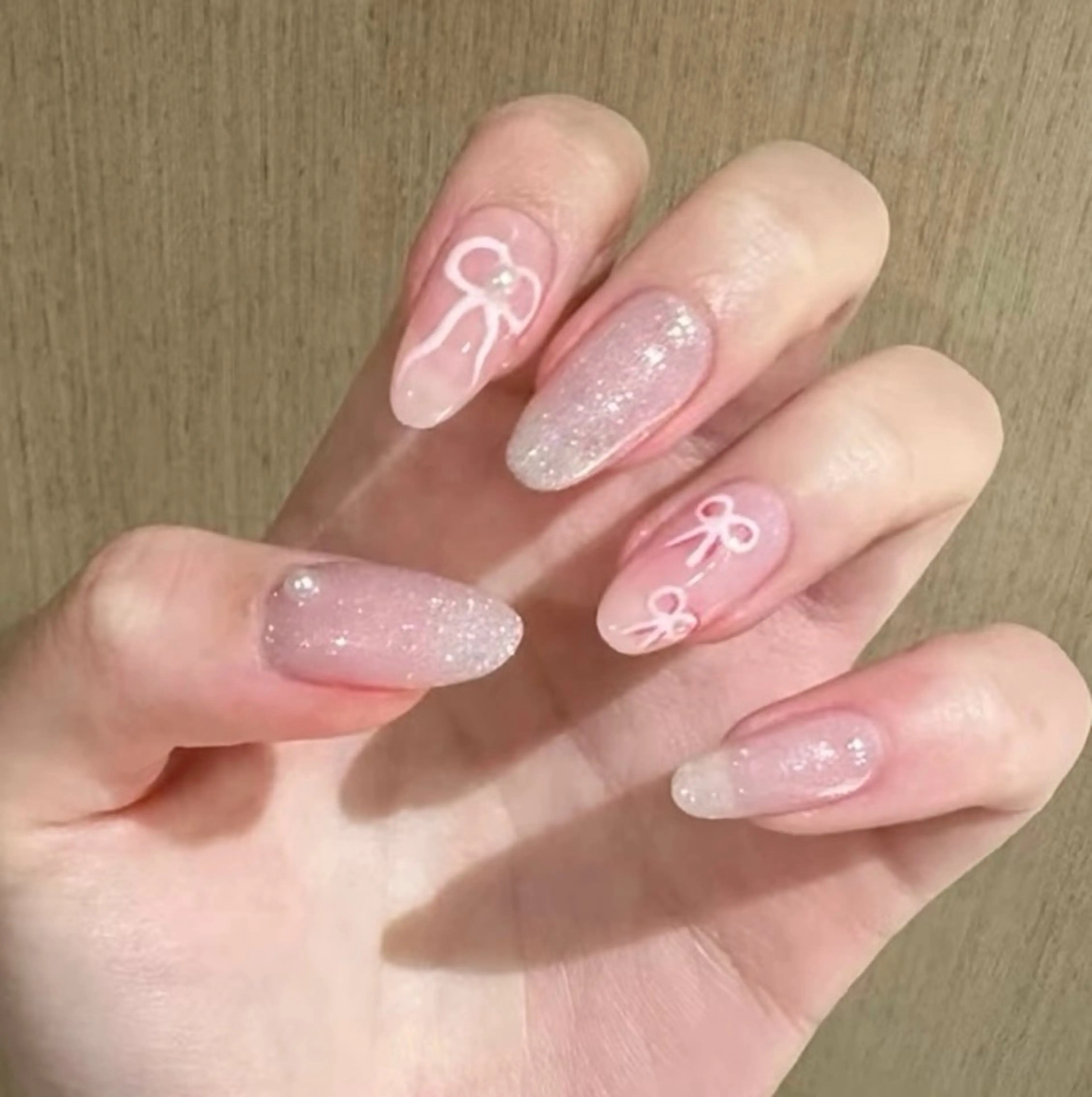 ネイル チークネイル 長さ出し フレンチネイル ガーリー 韓国ネイル sun nail池袋 モデル募集のネイルデザイン