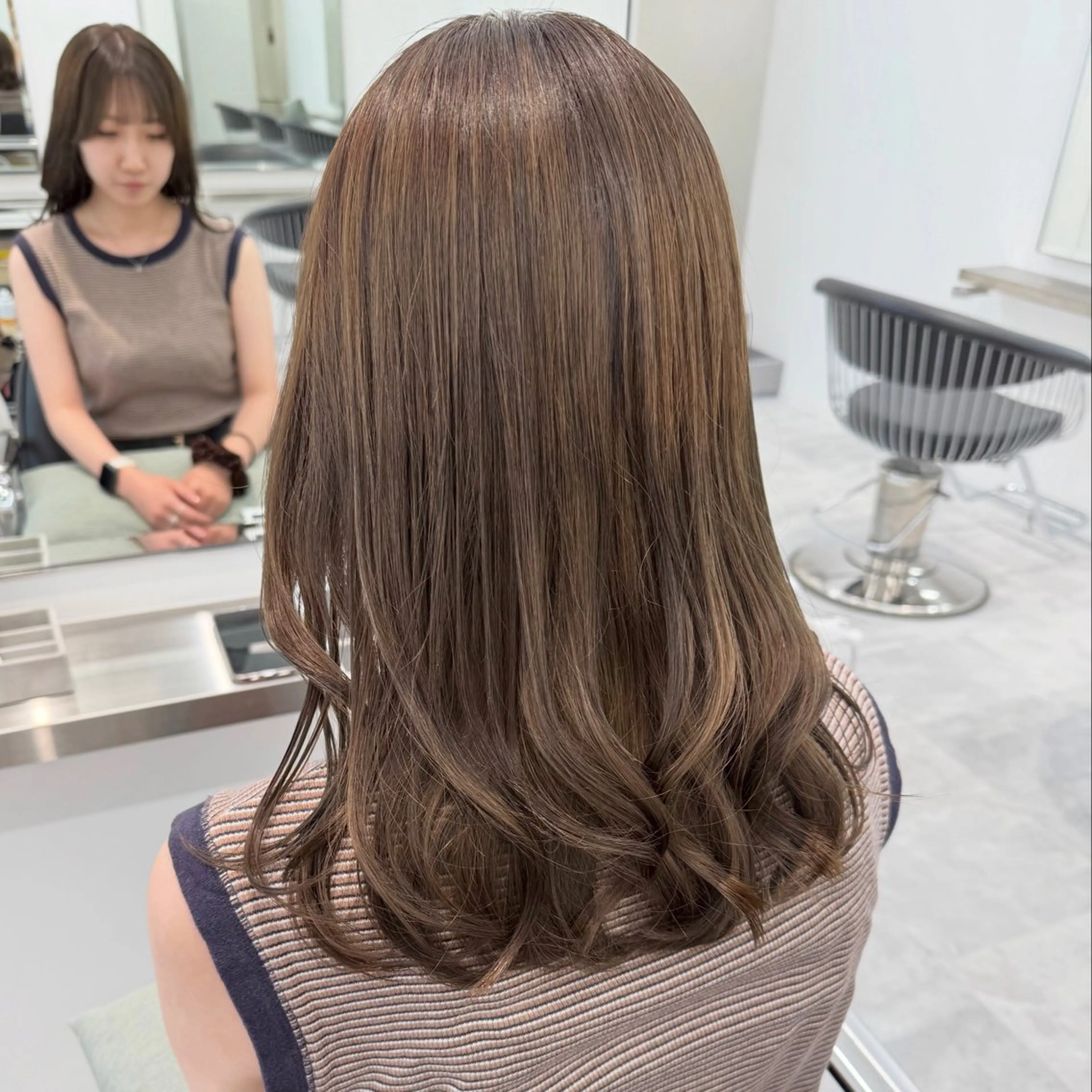 ミディアム カラー ヘアカラー トリートメント ParveMix￤ 大賀さつき🍨🤍のヘアスタイル