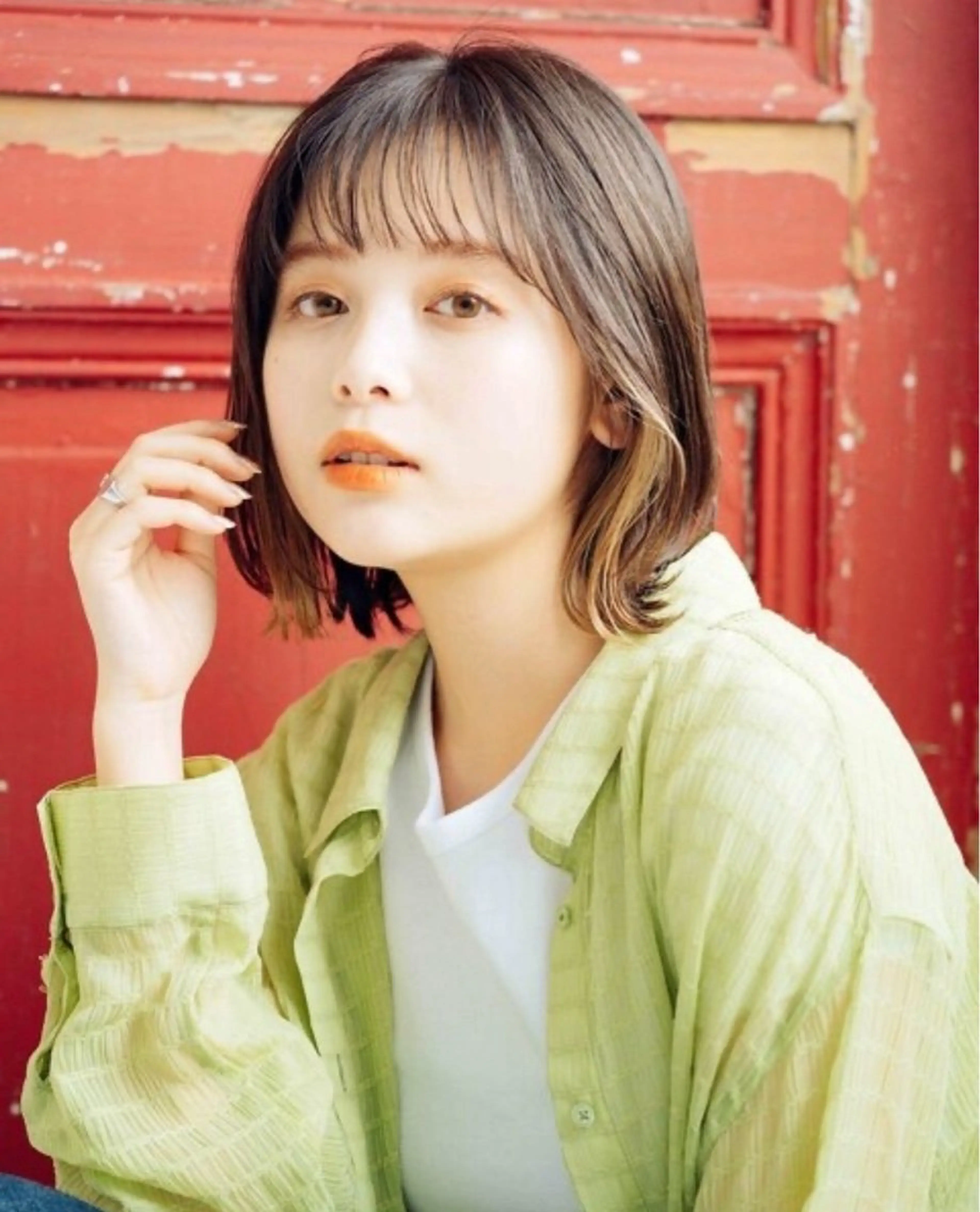 ミディアム カラー カット ヘアカラー 透明感カラー/ くびれヘア/ユウユのヘアスタイル