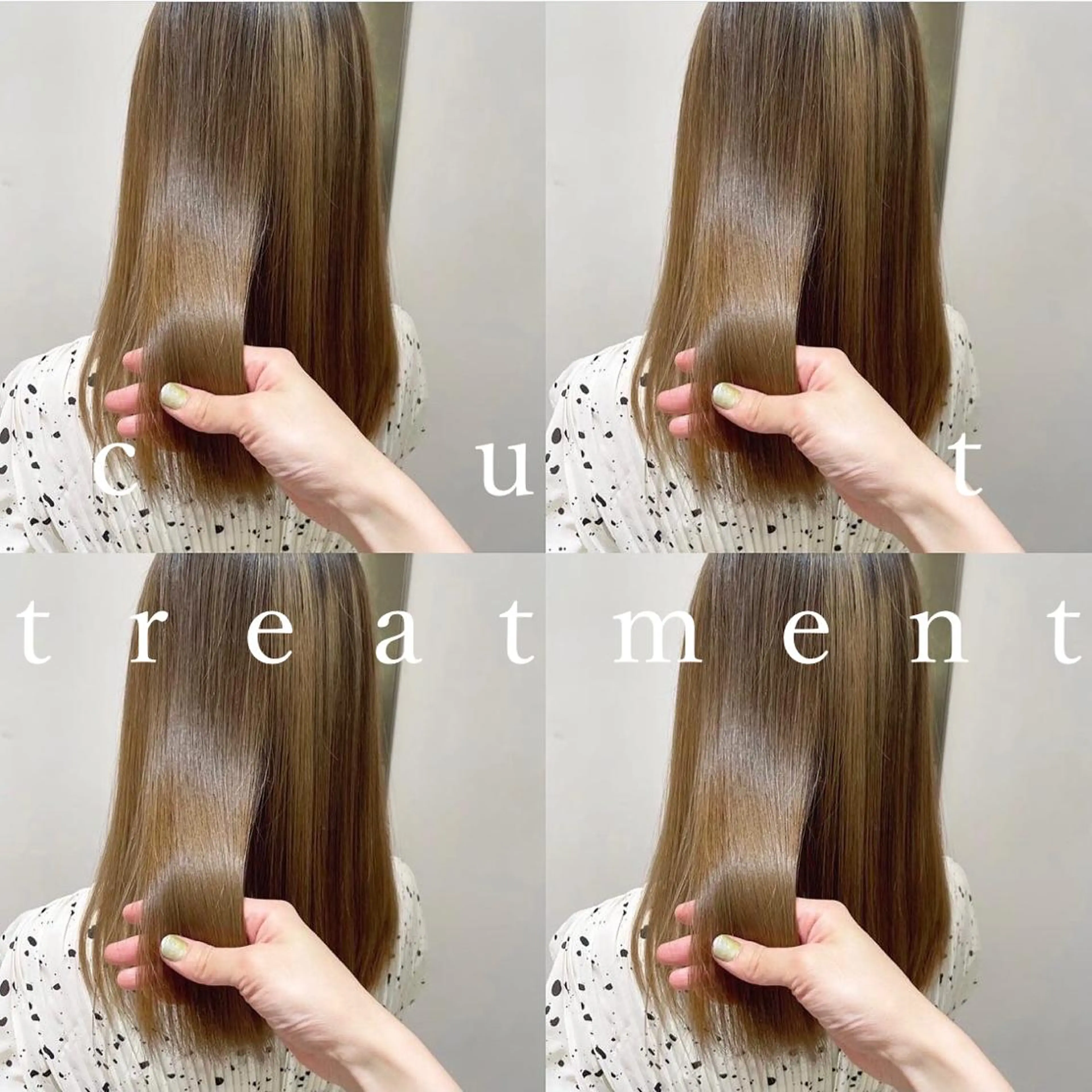 ミディアム トリートメント カット トリートメント 垢抜けヘア 韓国ヘア銀座近下菜央のヘアスタイル