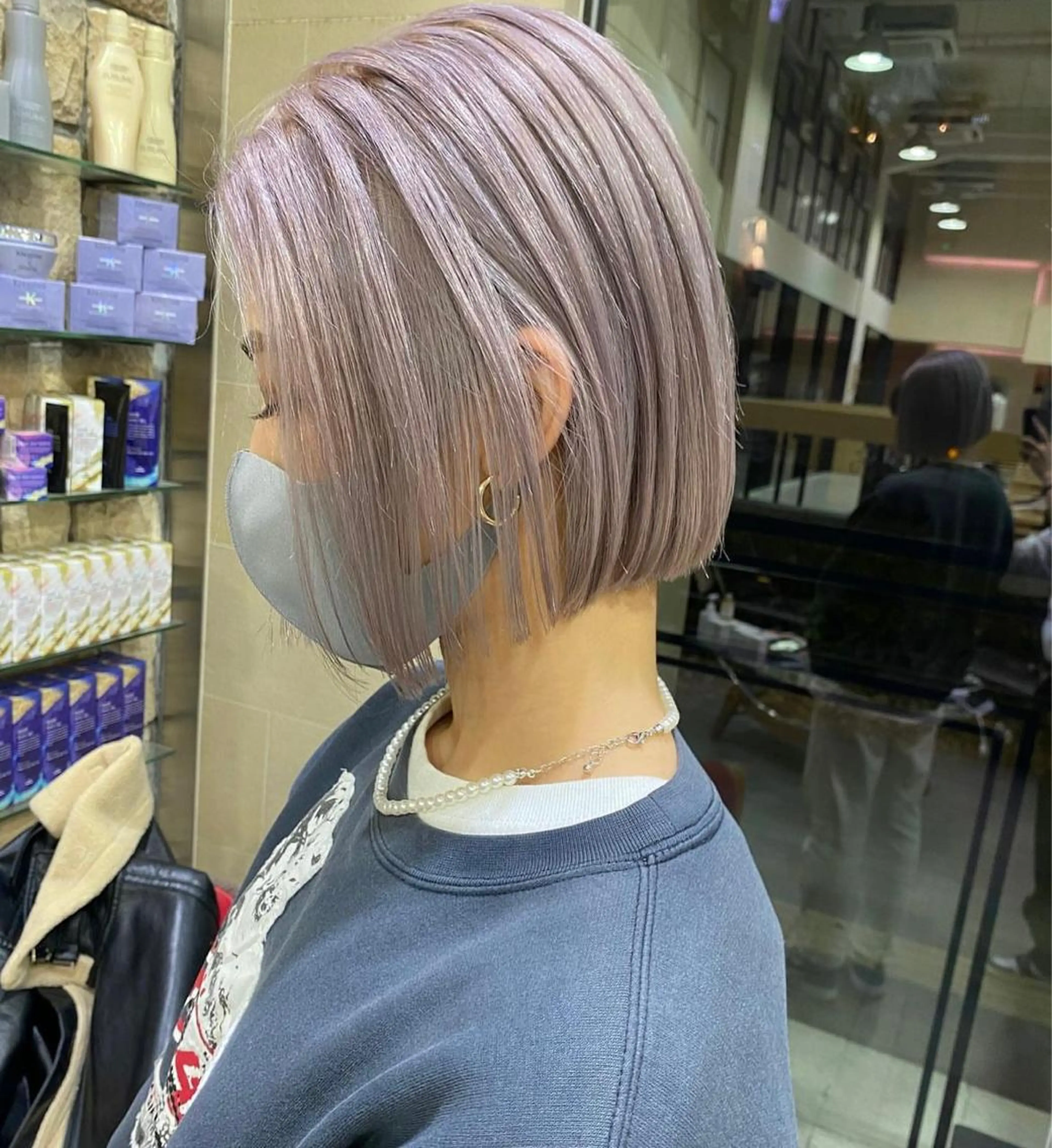 ミディアム 艶髪カラー🫧 髪質改善🪽萩原のヘアスタイル