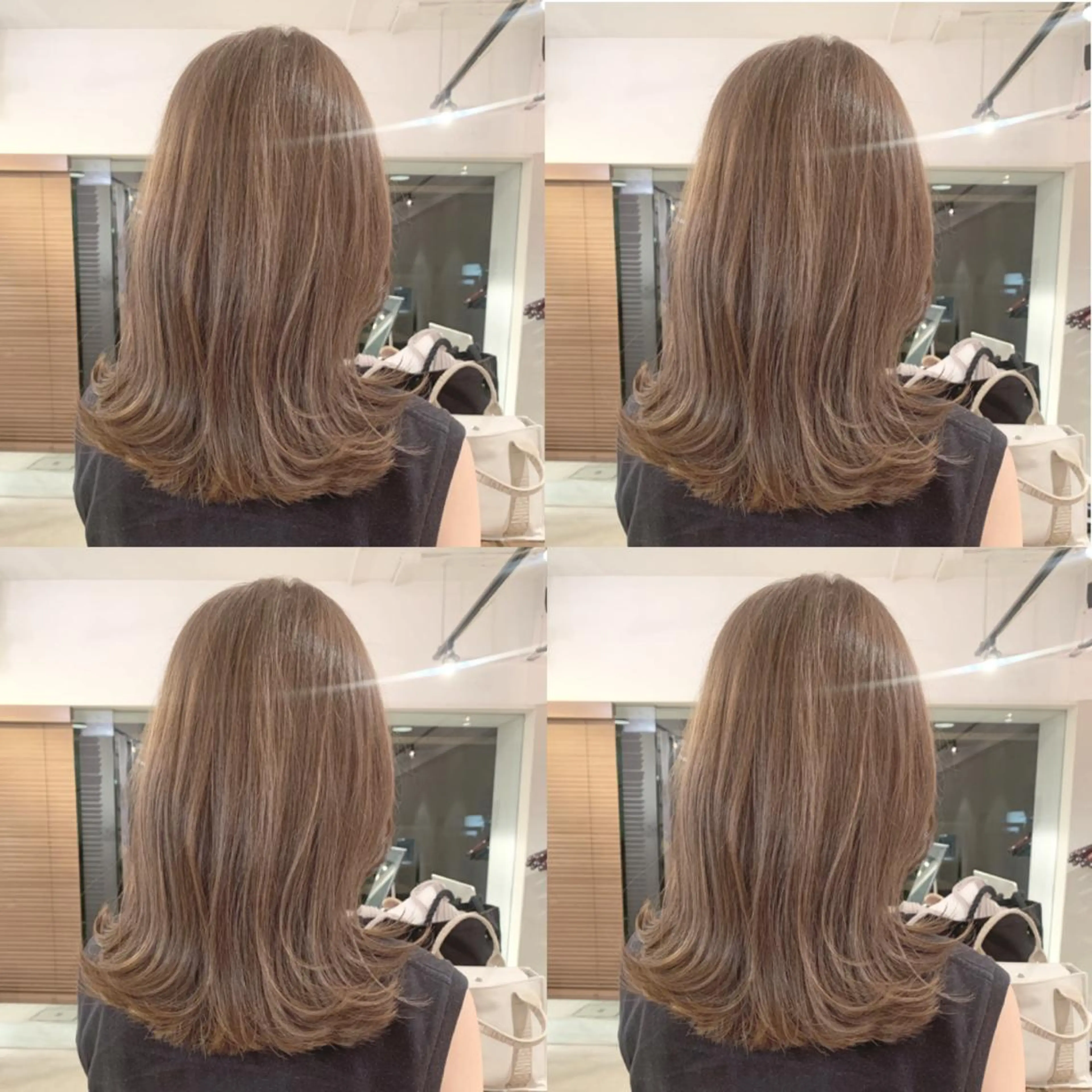 セミロング カラー 透明感/オリーブ/ グレージュ/YUKAのヘアスタイル