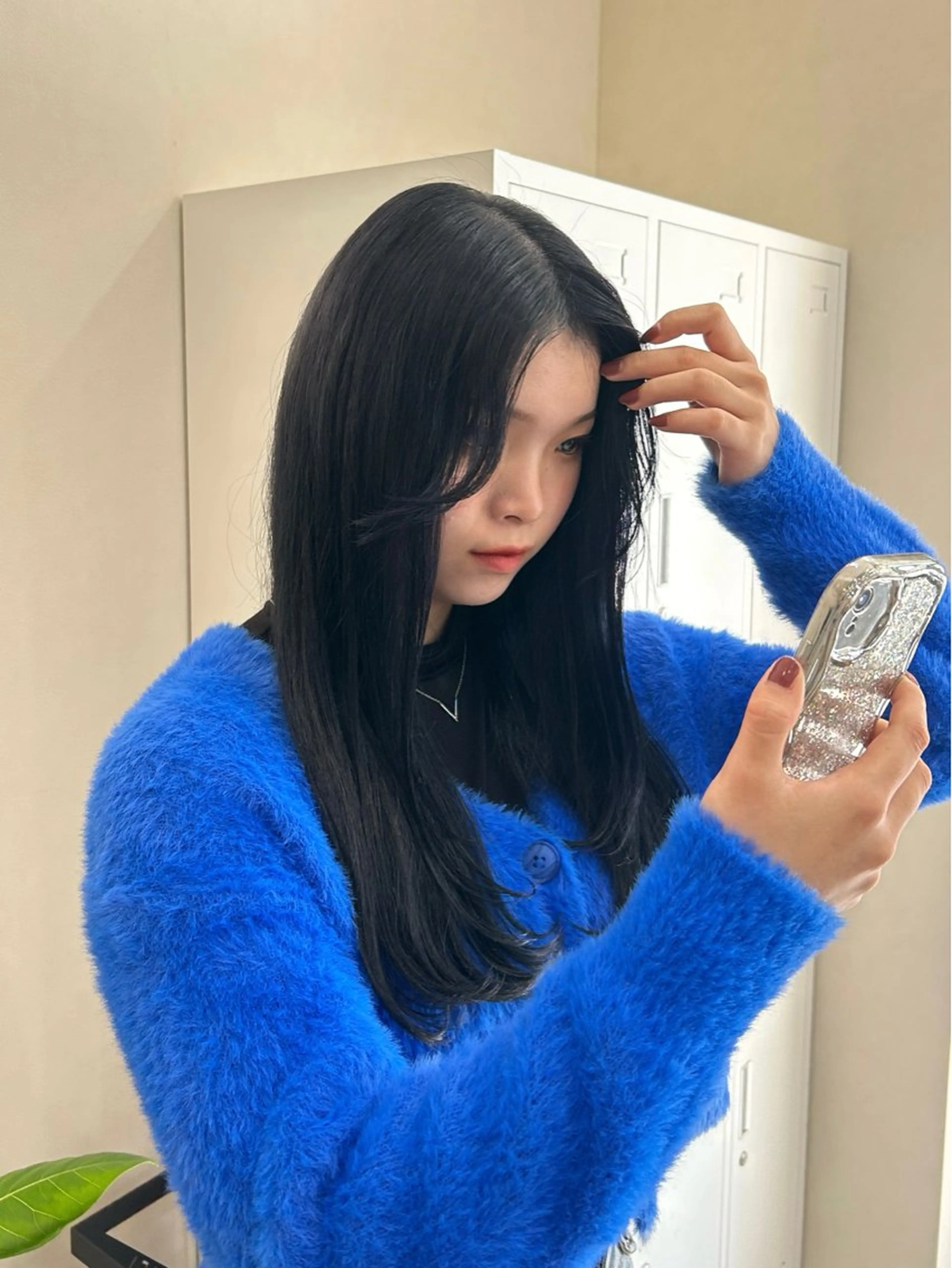 ロング カット ヘアカラー トリートメント MIDORI🌙 透明感/ベージュのヘアスタイル