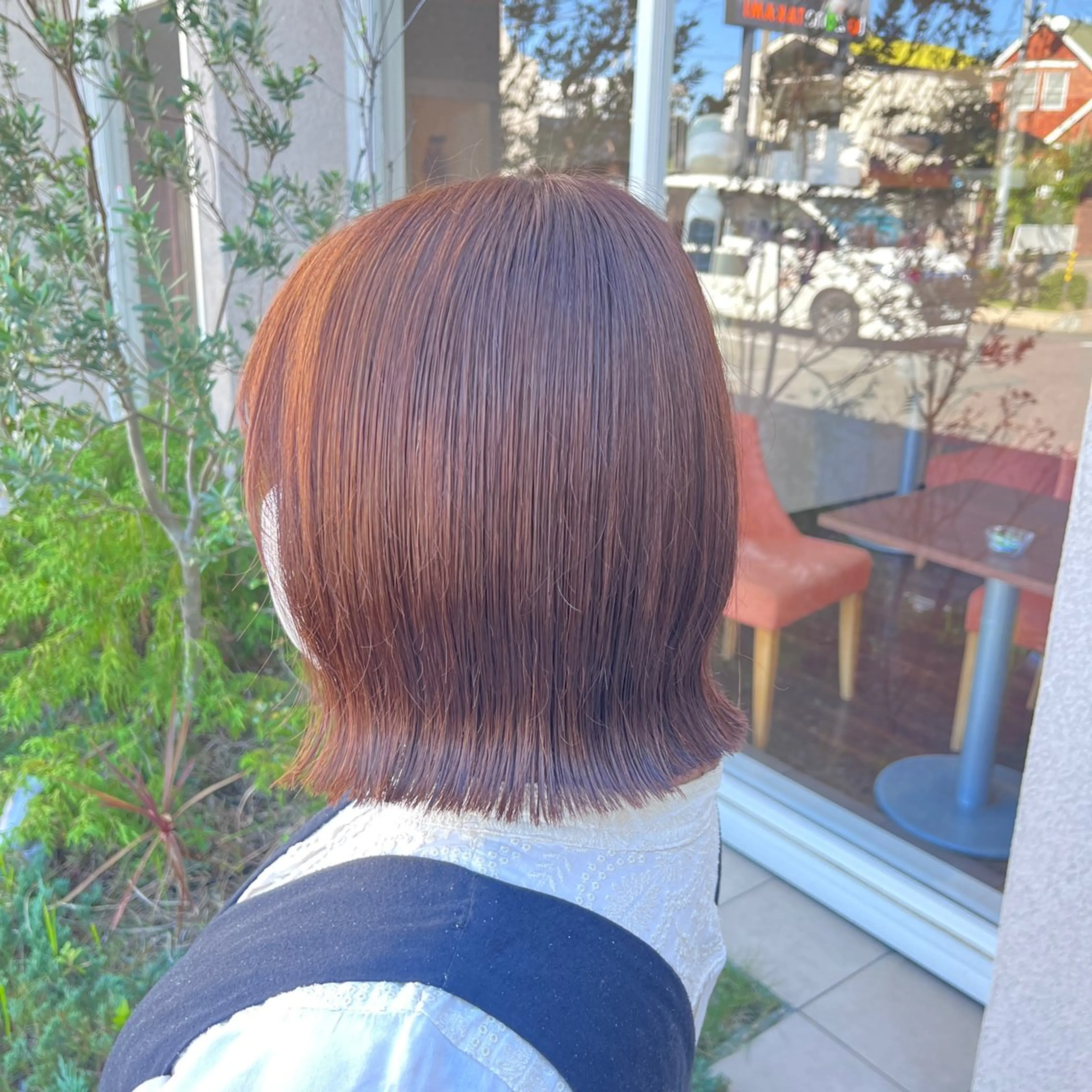 ミディアム カラー カット ヘアカラー トリートメント SOUPLE 土谷優乃のヘアスタイル