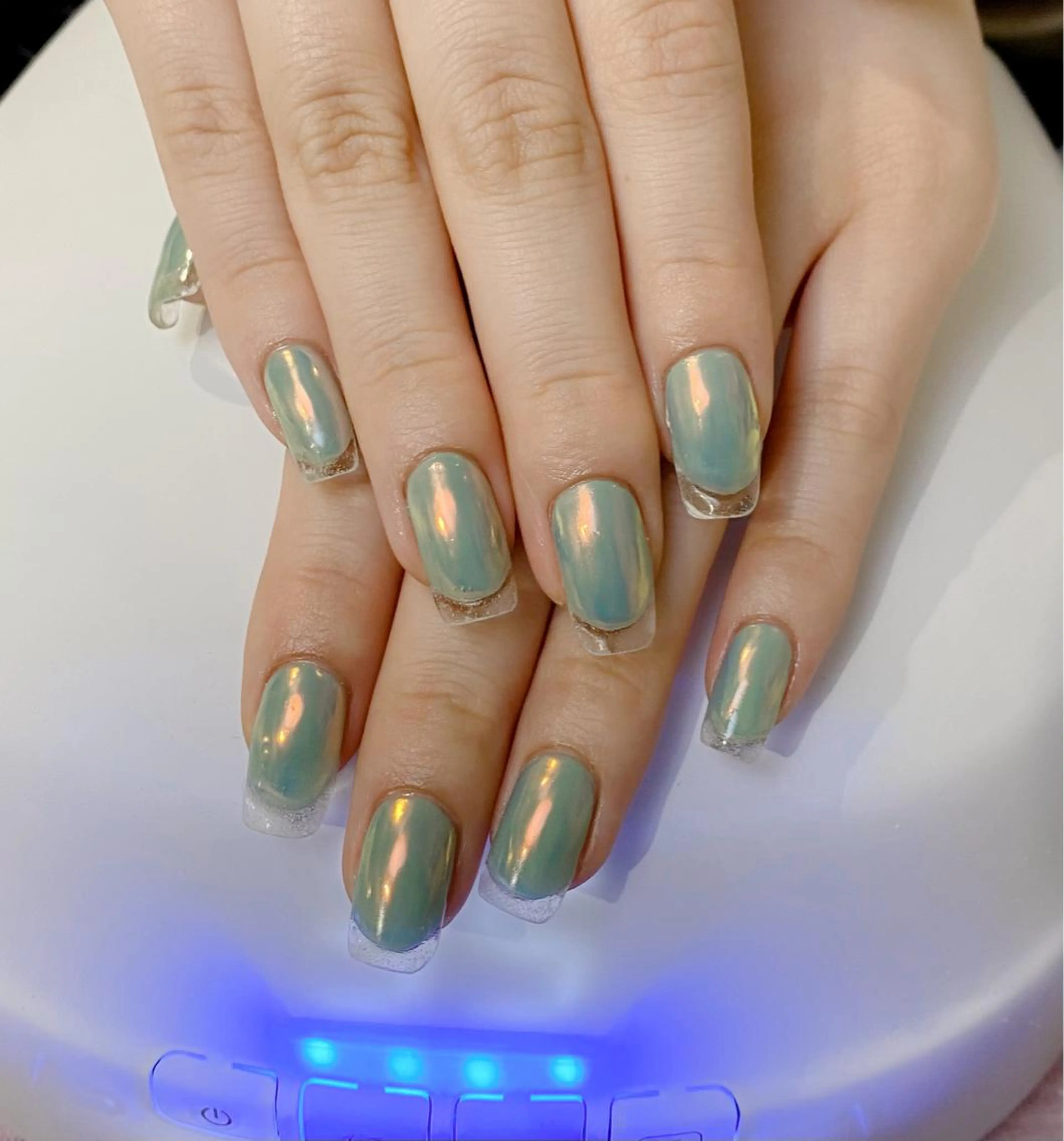 ネイル オーロラネイル クリアネイル フレンチネイル Daria. nailのマツエク・マツパデザイン