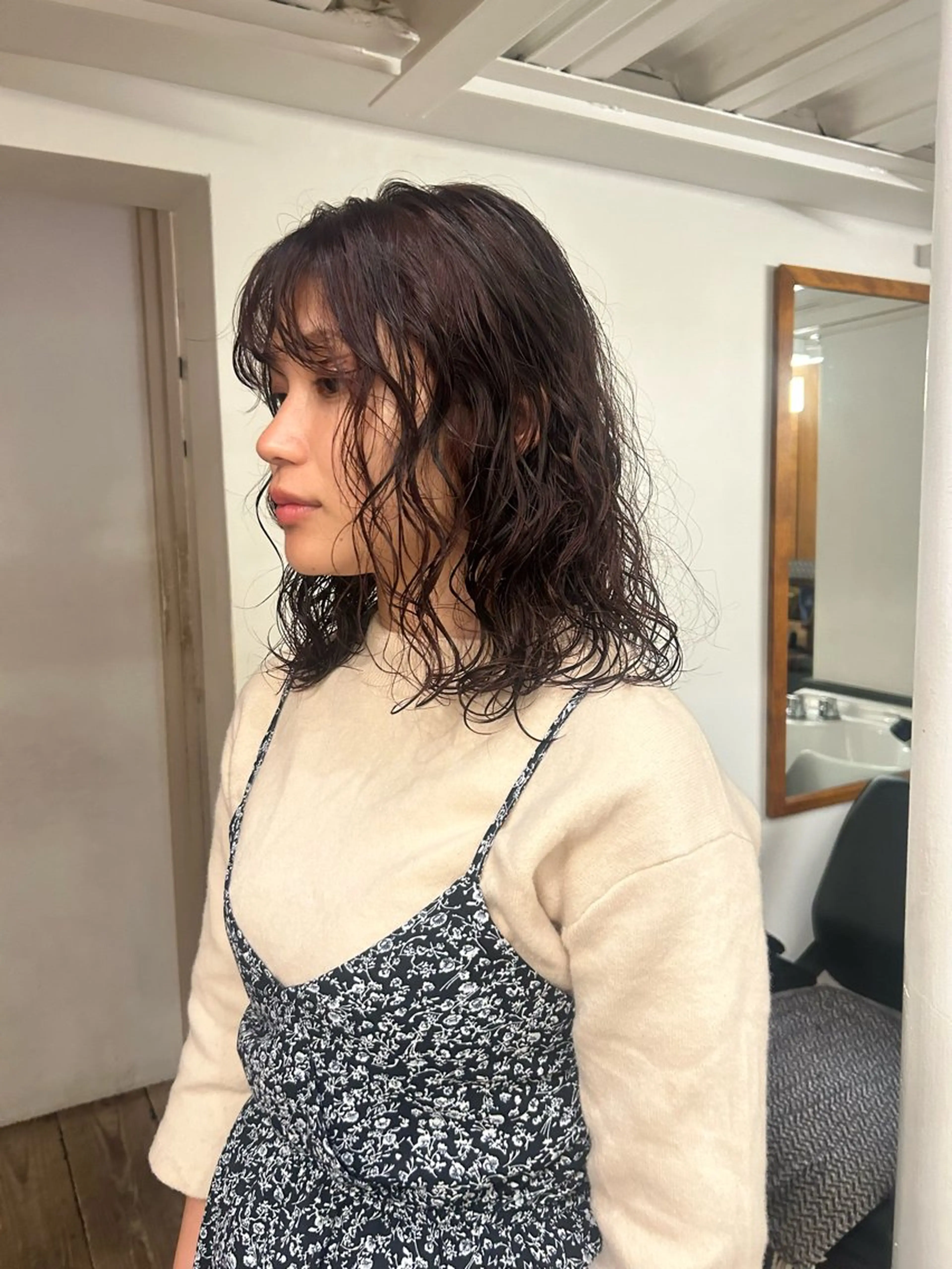 ミディアム パーマ ミディアムパーマ ボブ トリートメント ニュアンスパーマ カット パーマ トリートメント 🌿ボブ パーマ高橋啓太🌿のヘアスタイル