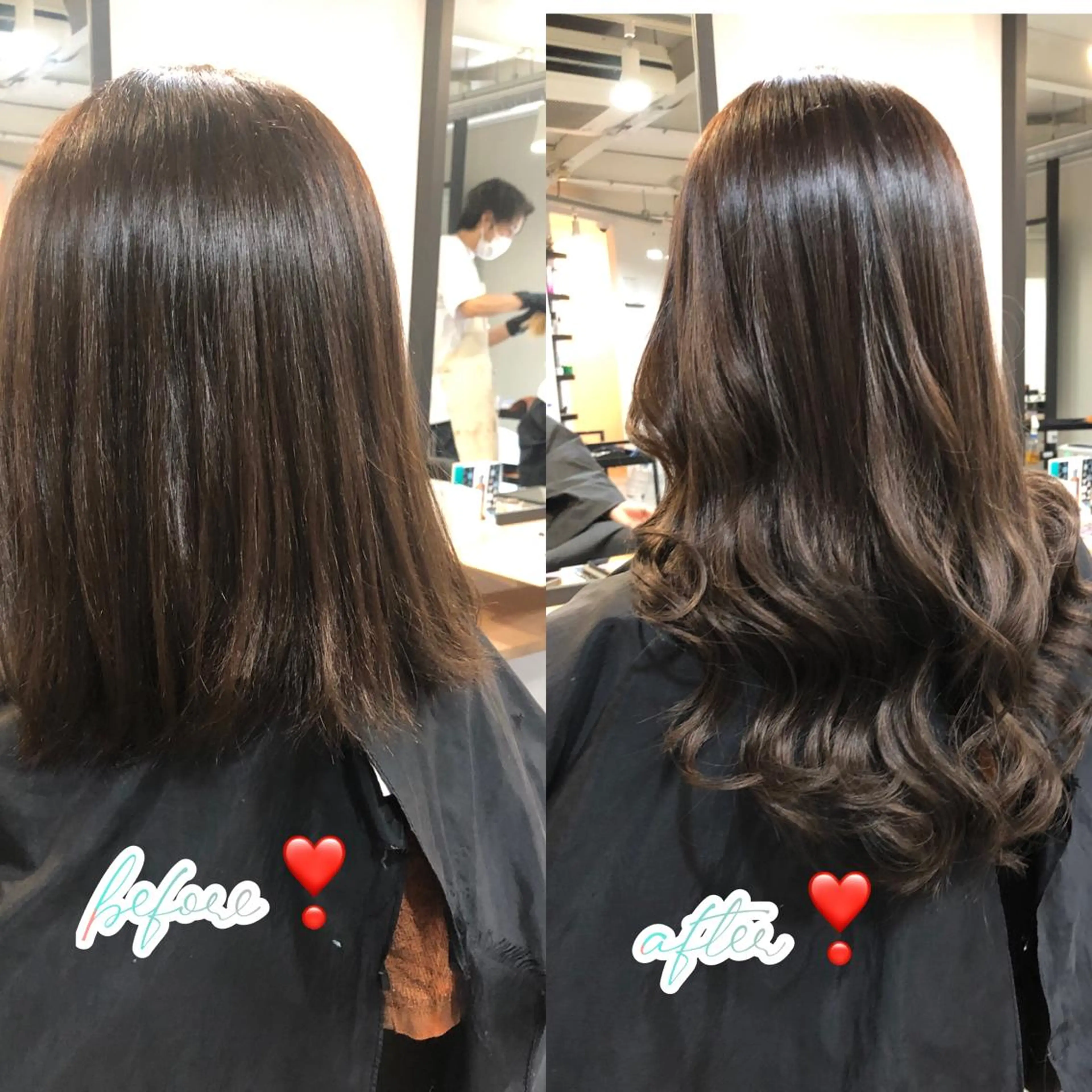 ロング カラー ヘアアレンジ ボブ エクステ alpha. カラーエクステ下妻のヘアスタイル