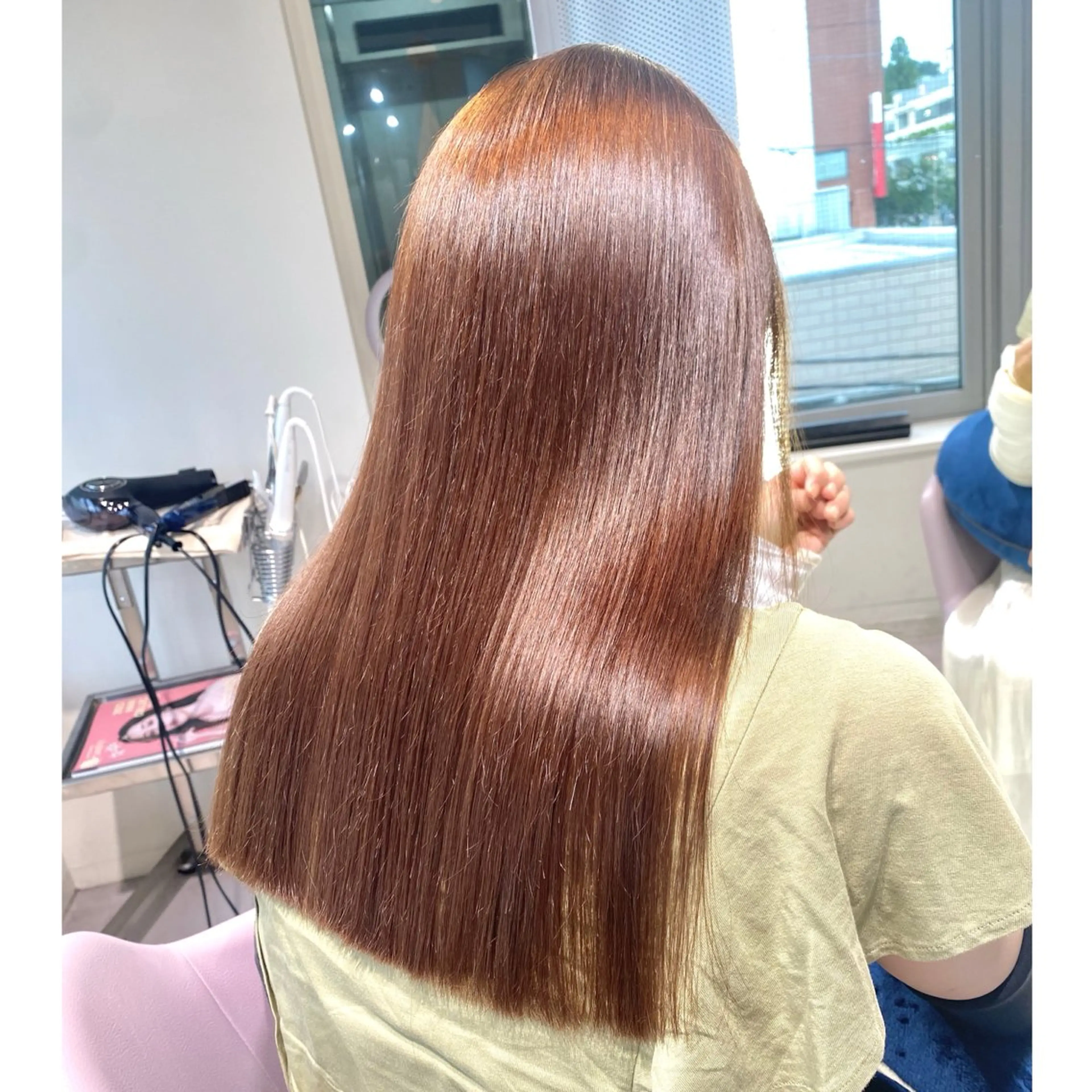 セミロング 縮毛矯正 森 隆秀/韓国ヘアのヘアスタイル