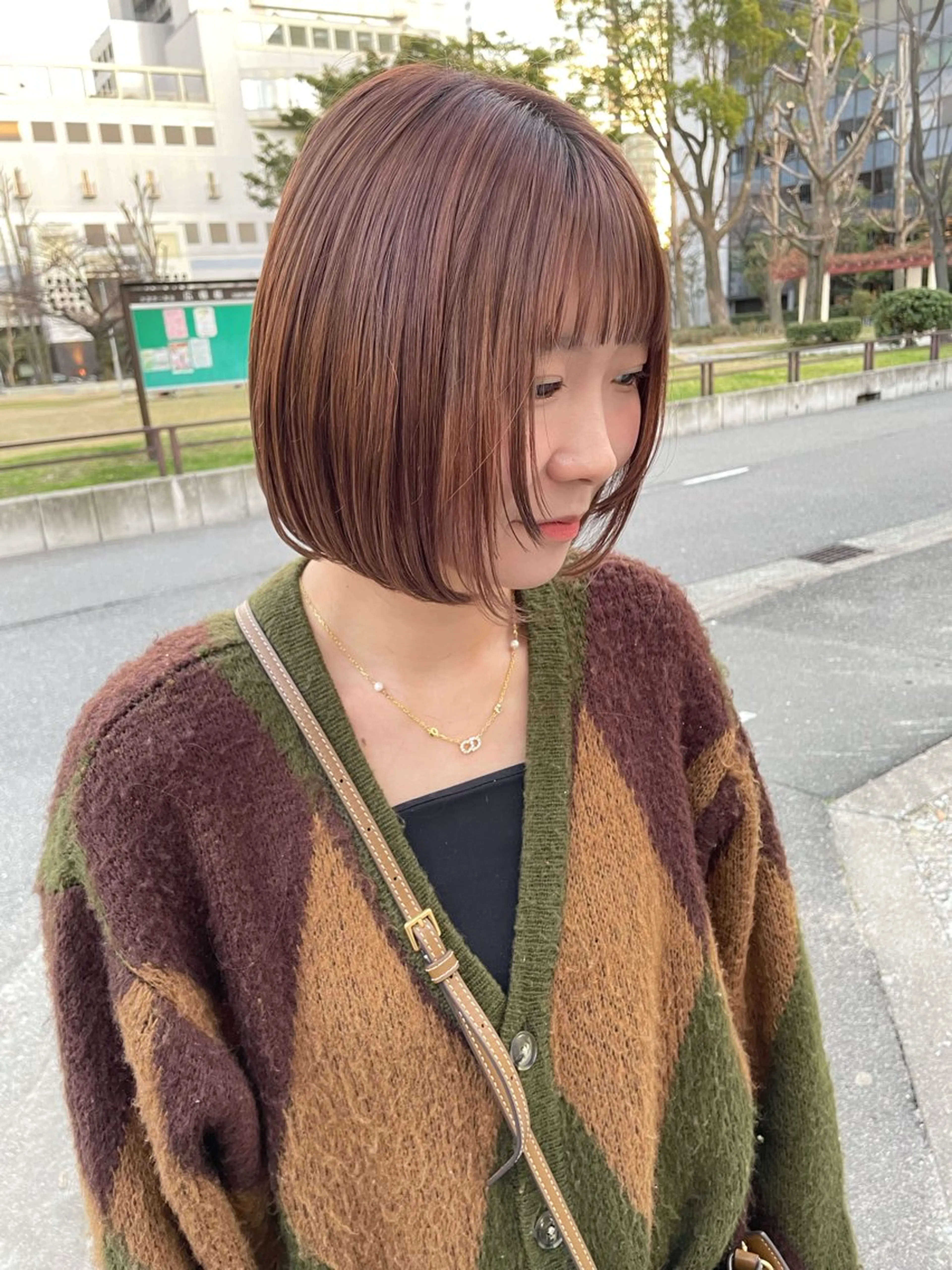 ショート カット ヘアカラー トリートメント ボブ／パーマ指名 No. 1🍃れんとのヘアスタイル