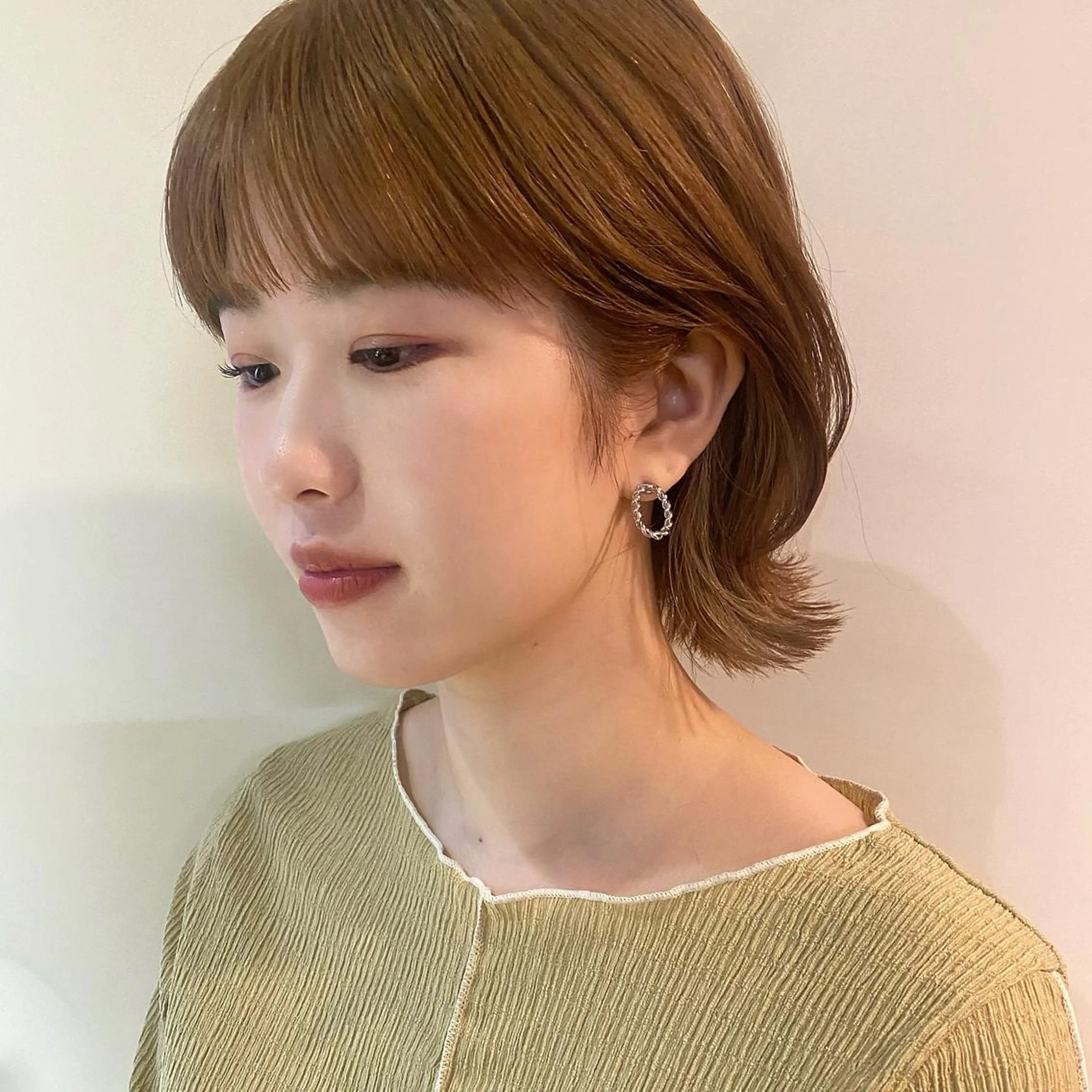 ミディアム カラー ヘアアレンジ ベージュカラー GIVET (ジヴェ)所属・撮影モデル募集 🦋soemikaのヘアスタイル
