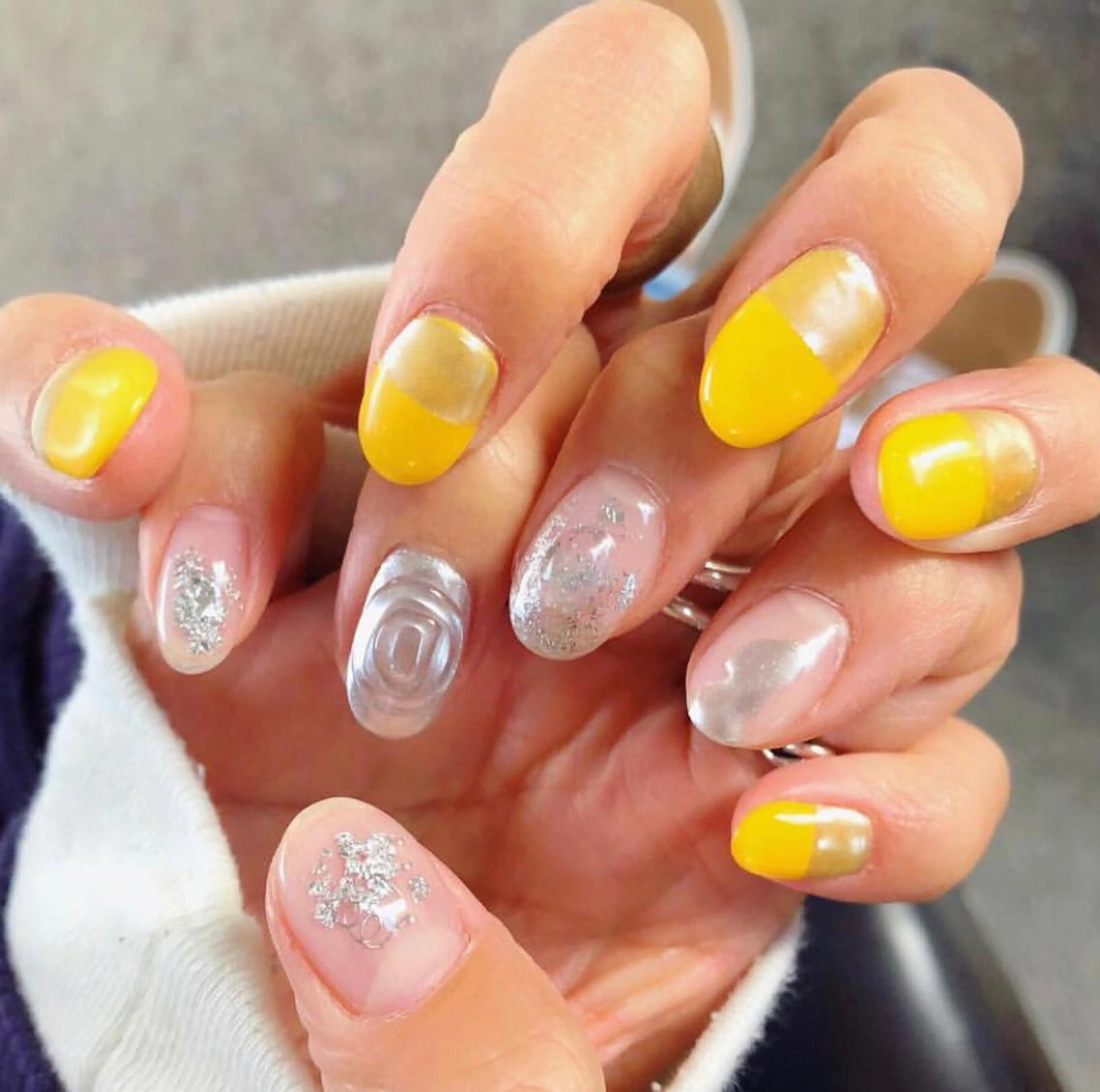 ネイル ミラーネイル ニュアンスネイル ハンドネイル Riz nailのネイルデザイン