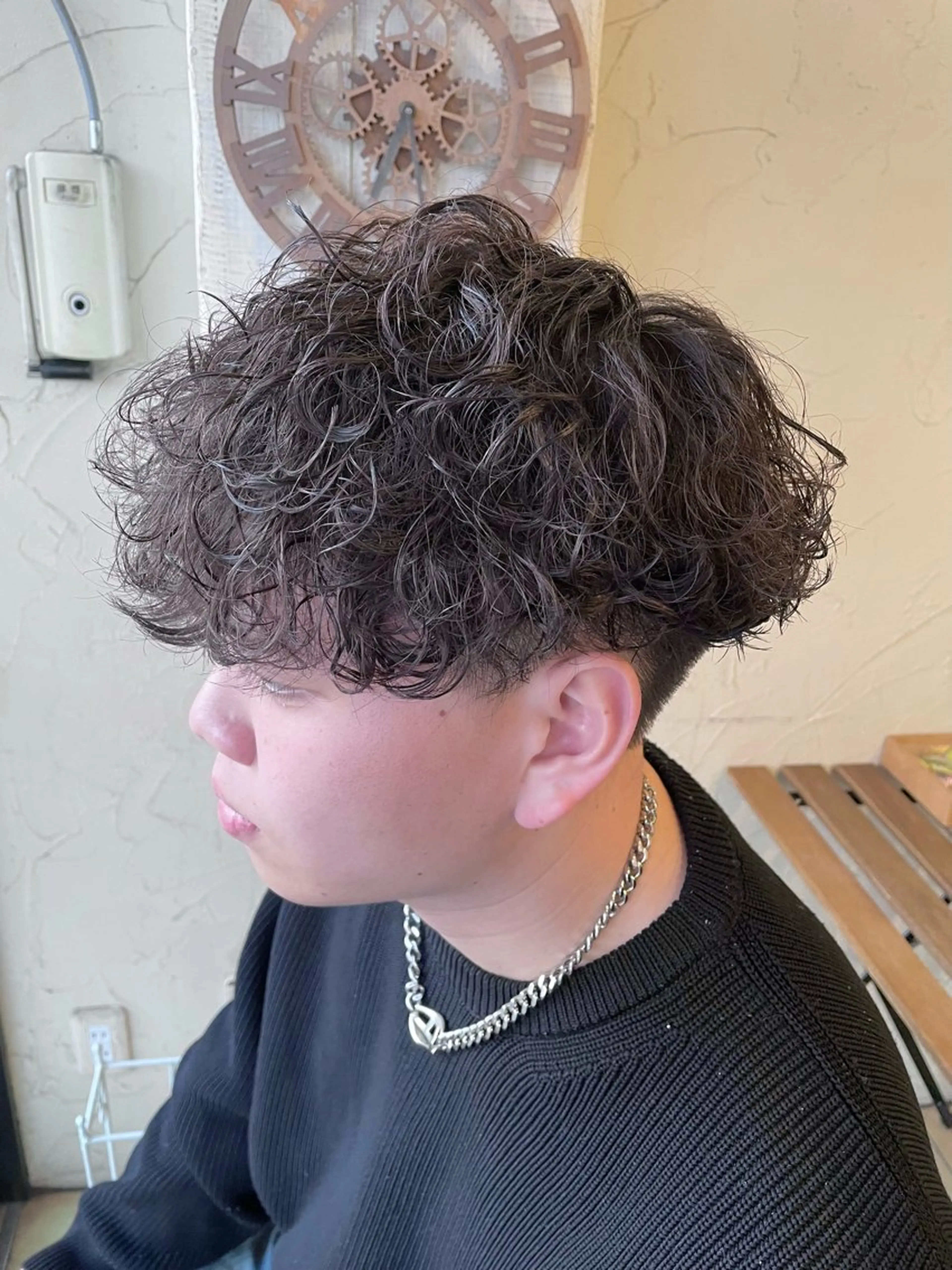 ショート パーマ メンズ メンズパーマ 波巻きパーマ カット パーマ メンズ特化/パーマ指 名No.1/百瀬太郎のヘアスタイル