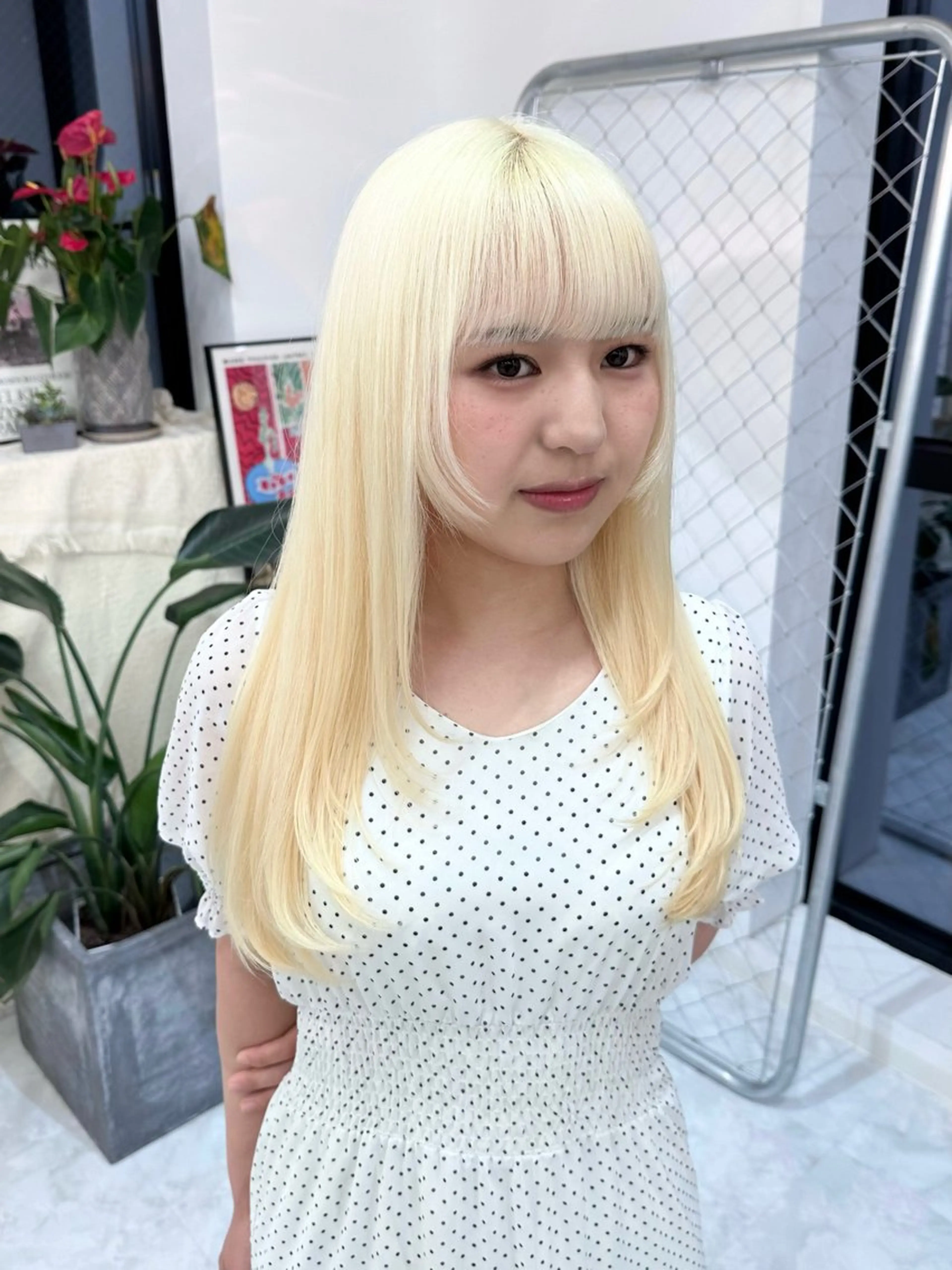 ロング カット ヘアカラー トリートメント 💛ムラ修正ブリーチ 💛YUUのヘアスタイル