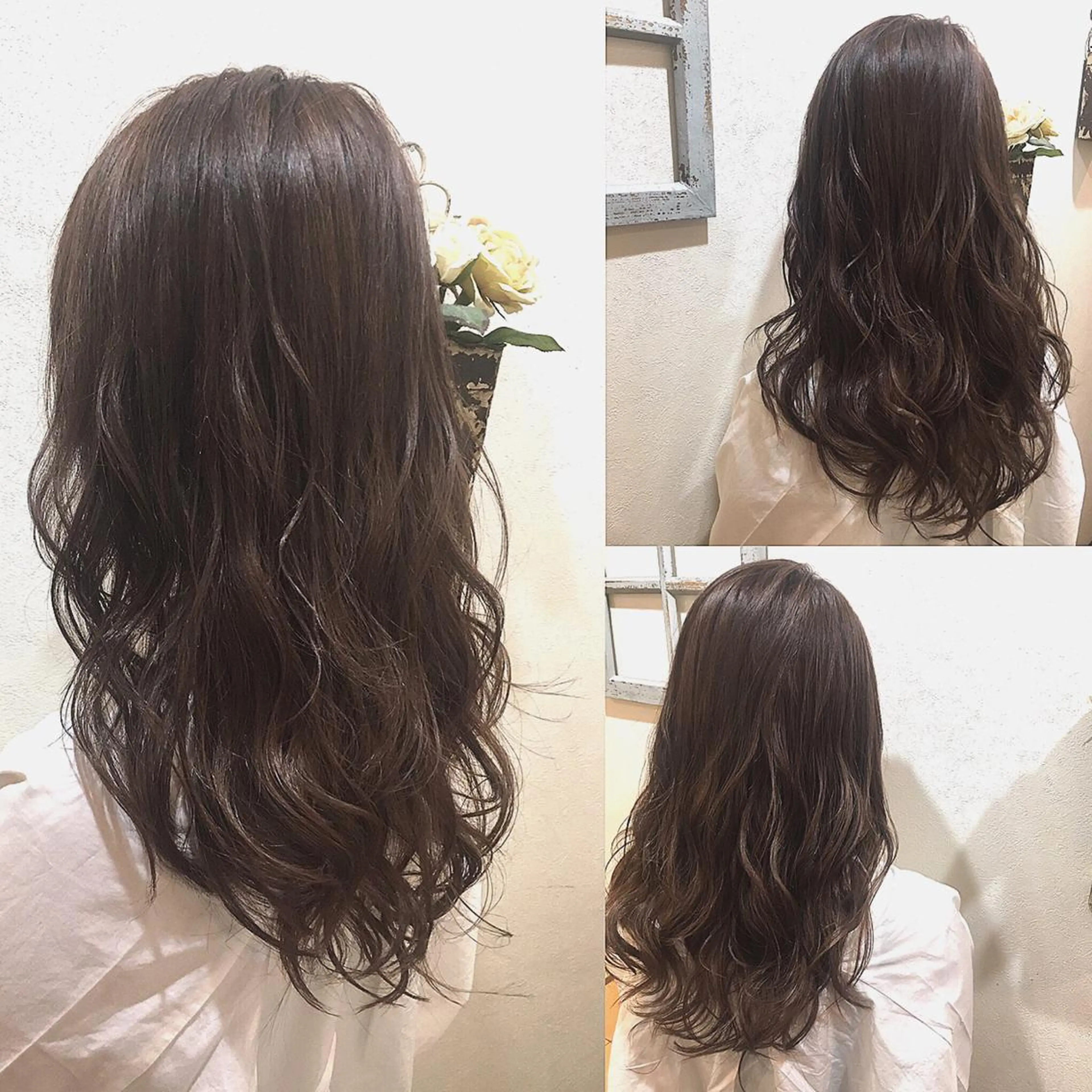 ロング カラー アッシュ パープルカラー パープルアッシュ hair salon Ranun髪質改善のヘアスタイル