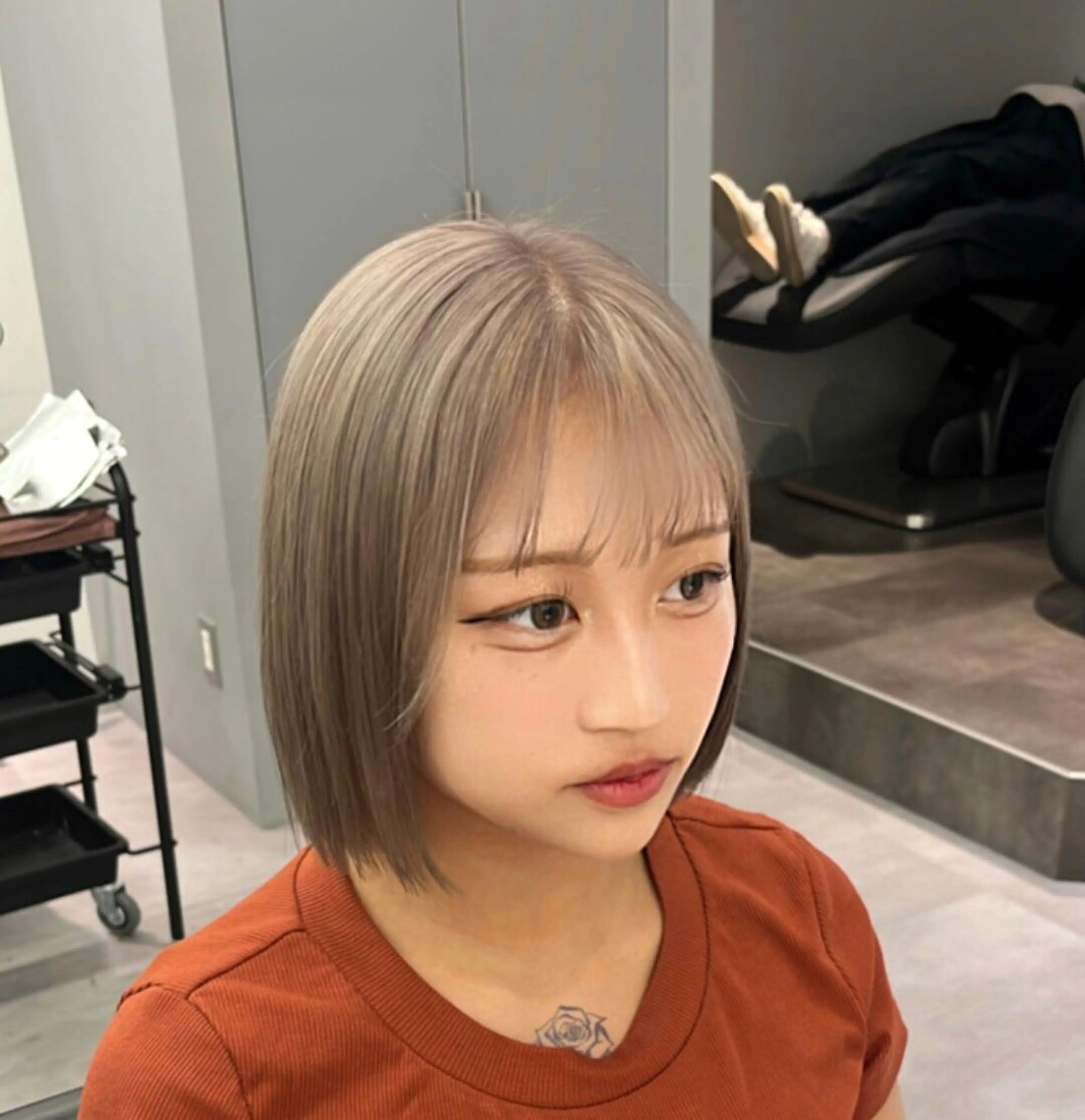 ミディアム カラー ヘアカラー 矢島颯哉/ハイトーン ブリーチカラー💎のヘアスタイル