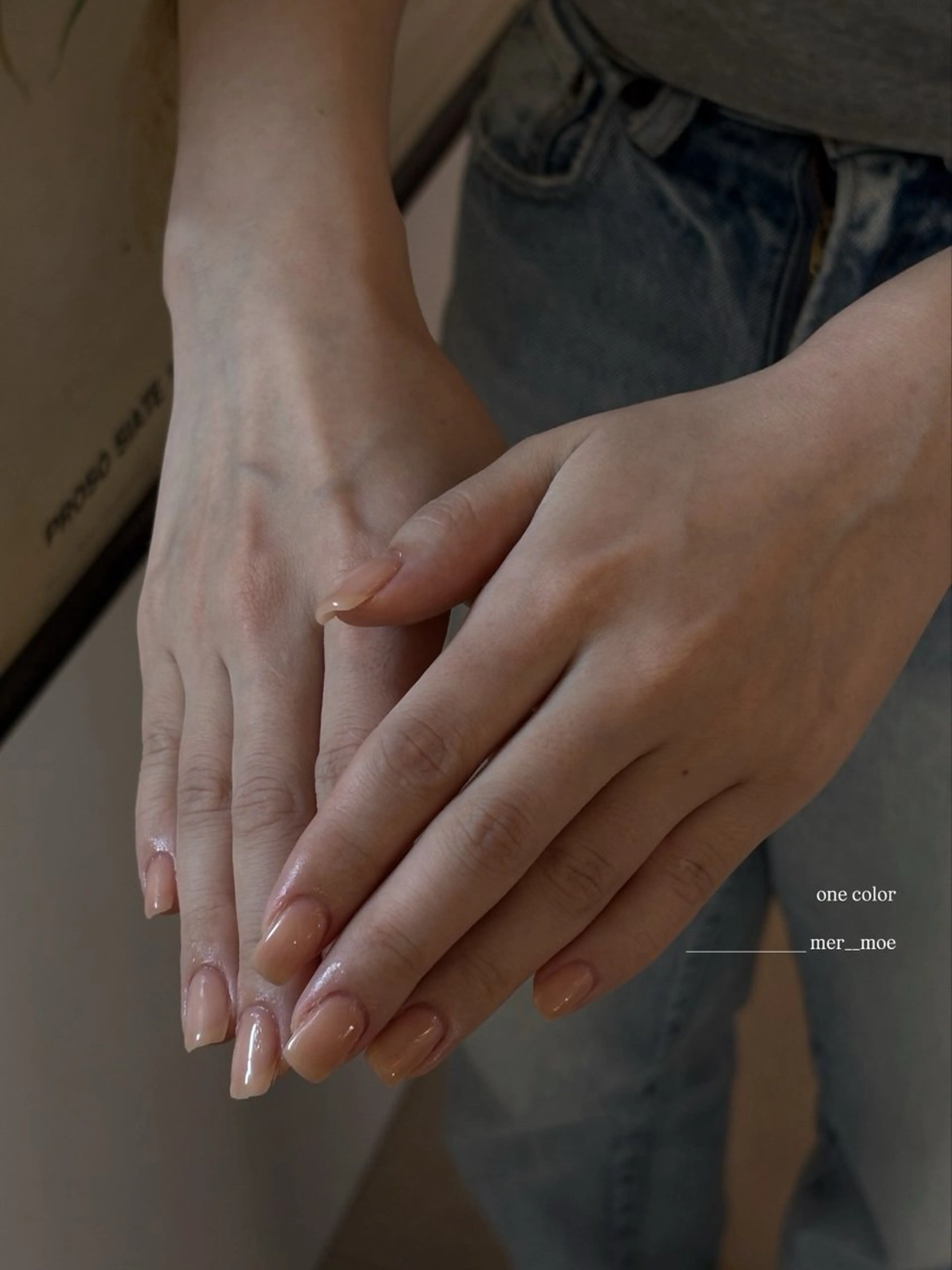 ネイル ワンカラーネイル moe ⠀のネイルデザイン