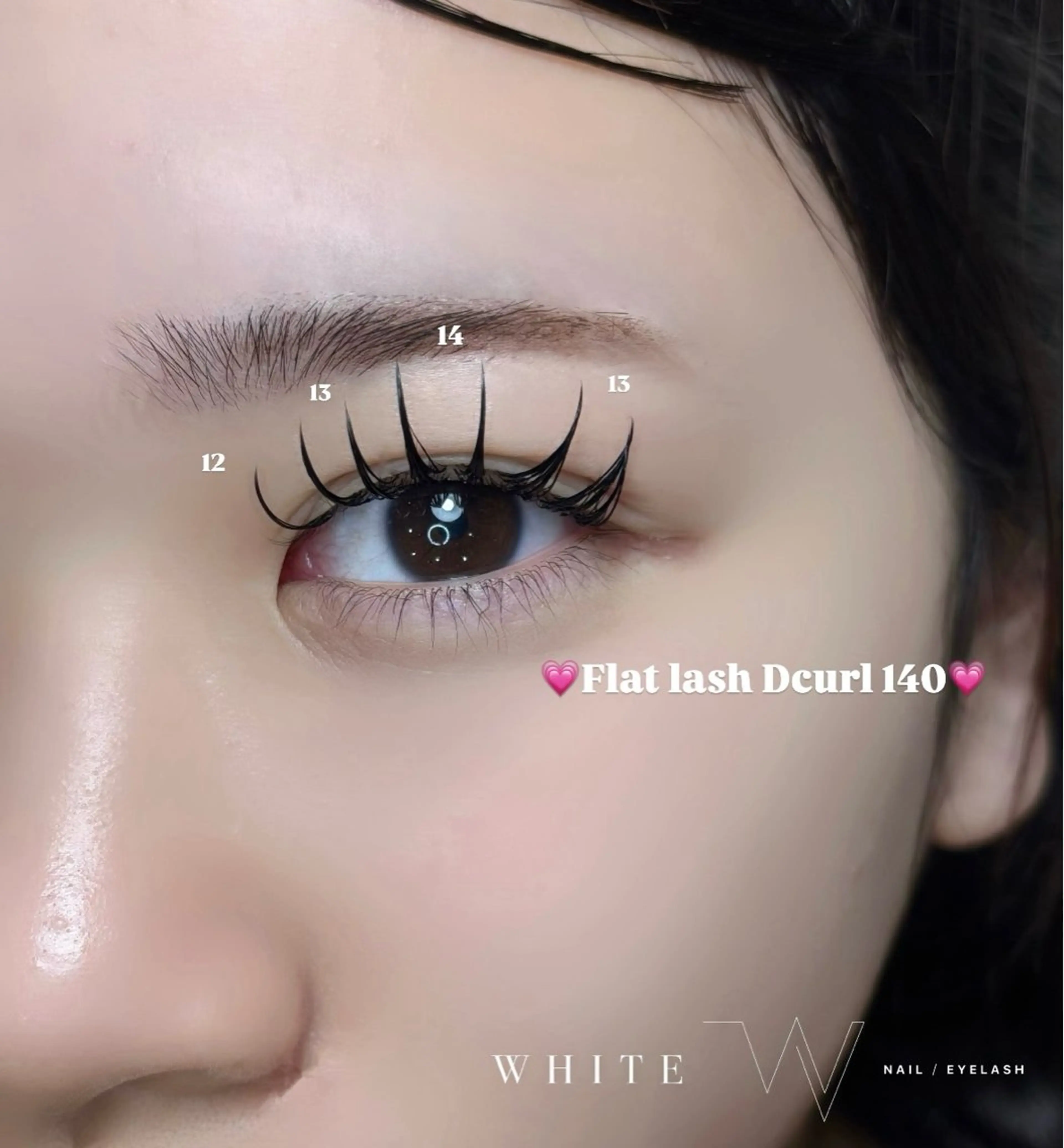 マツエク・マツパ WHITE所属・Luna WHITEのマツエク・マツパデザイン