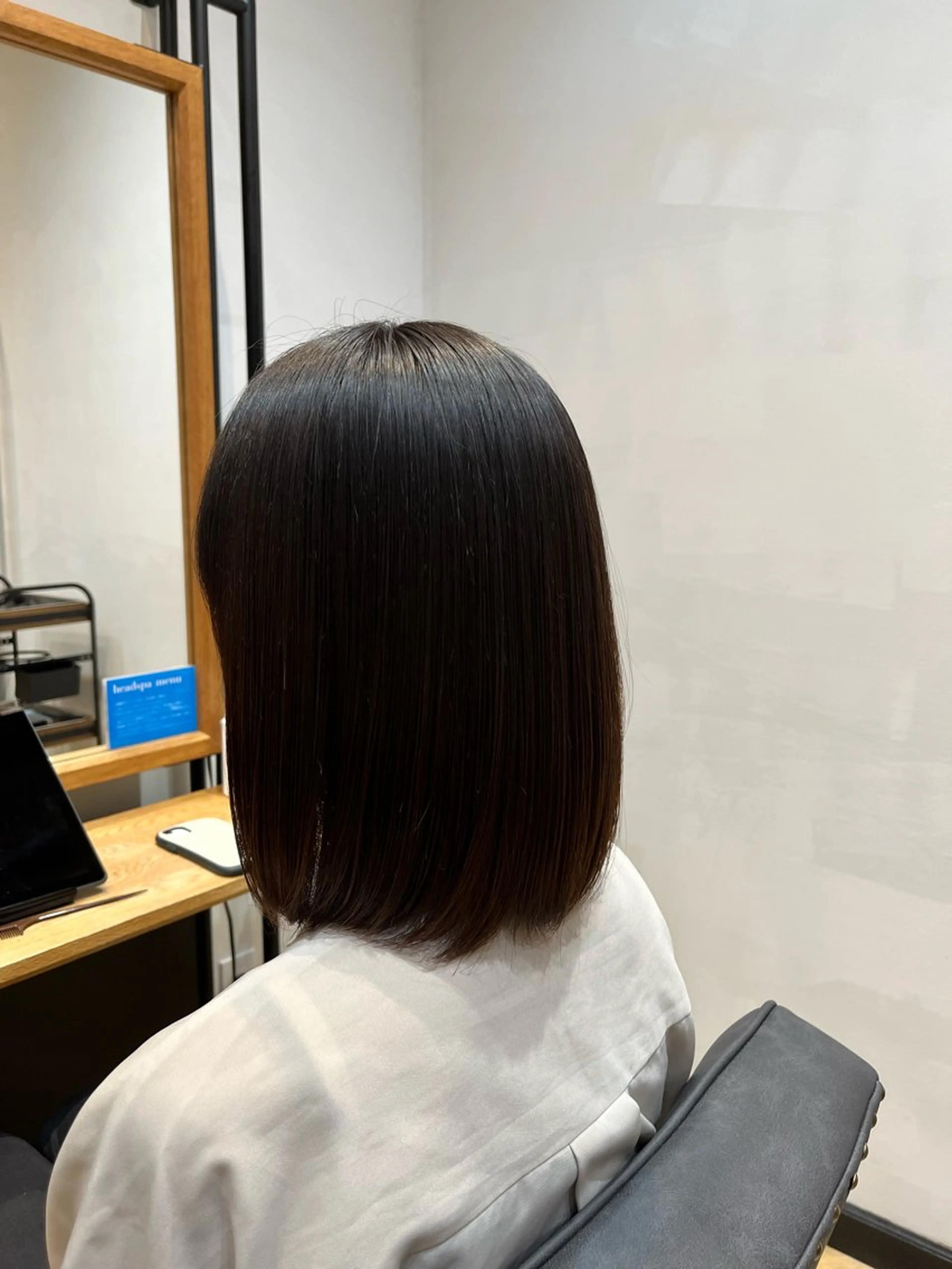 ミディアム 縮毛矯正 トリートメント Rika🎀 艶カラー🫧縮毛矯正のヘアスタイル