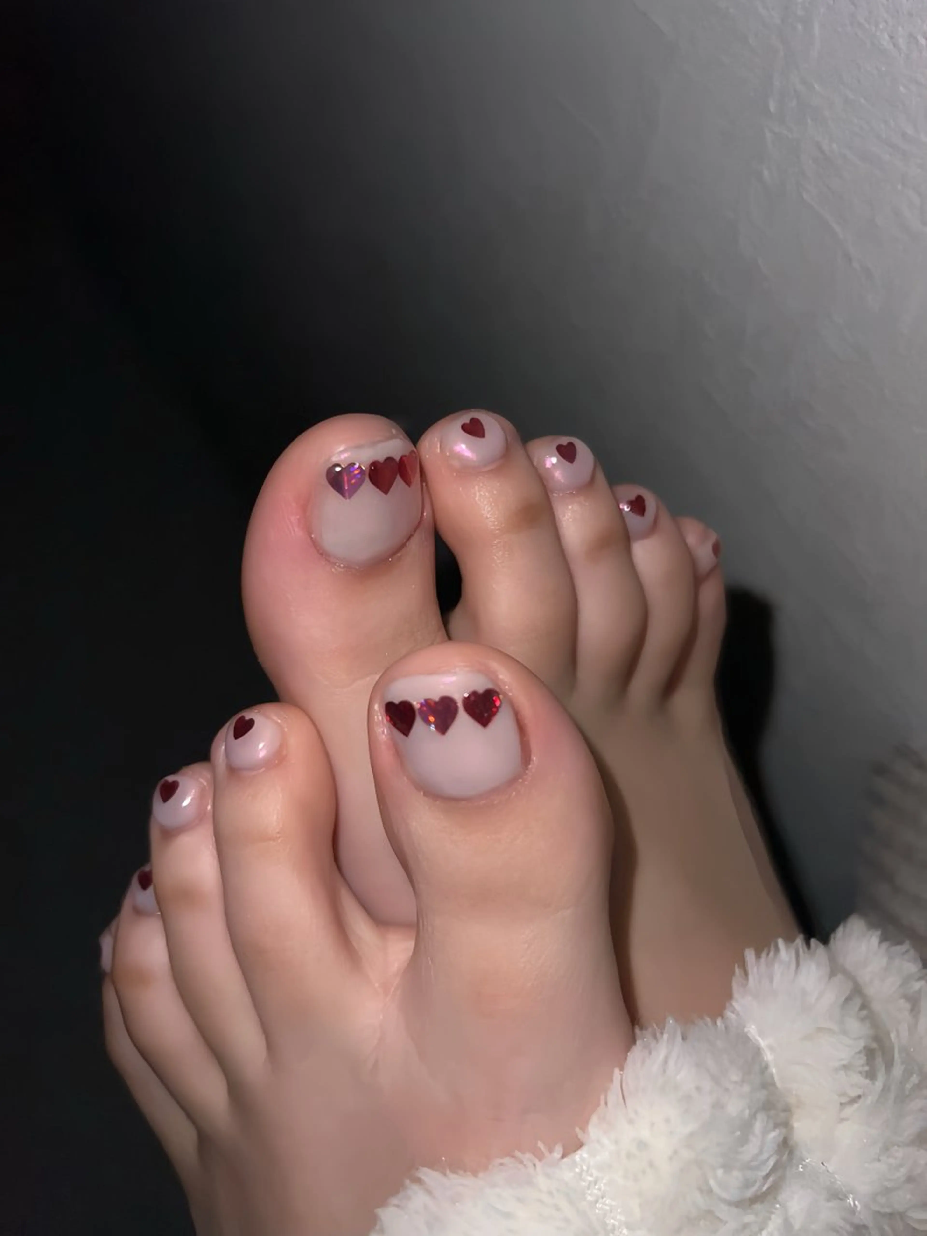 ネイル オーロラネイル ハート ピンク MRS/ miyu🎀のネイルデザイン