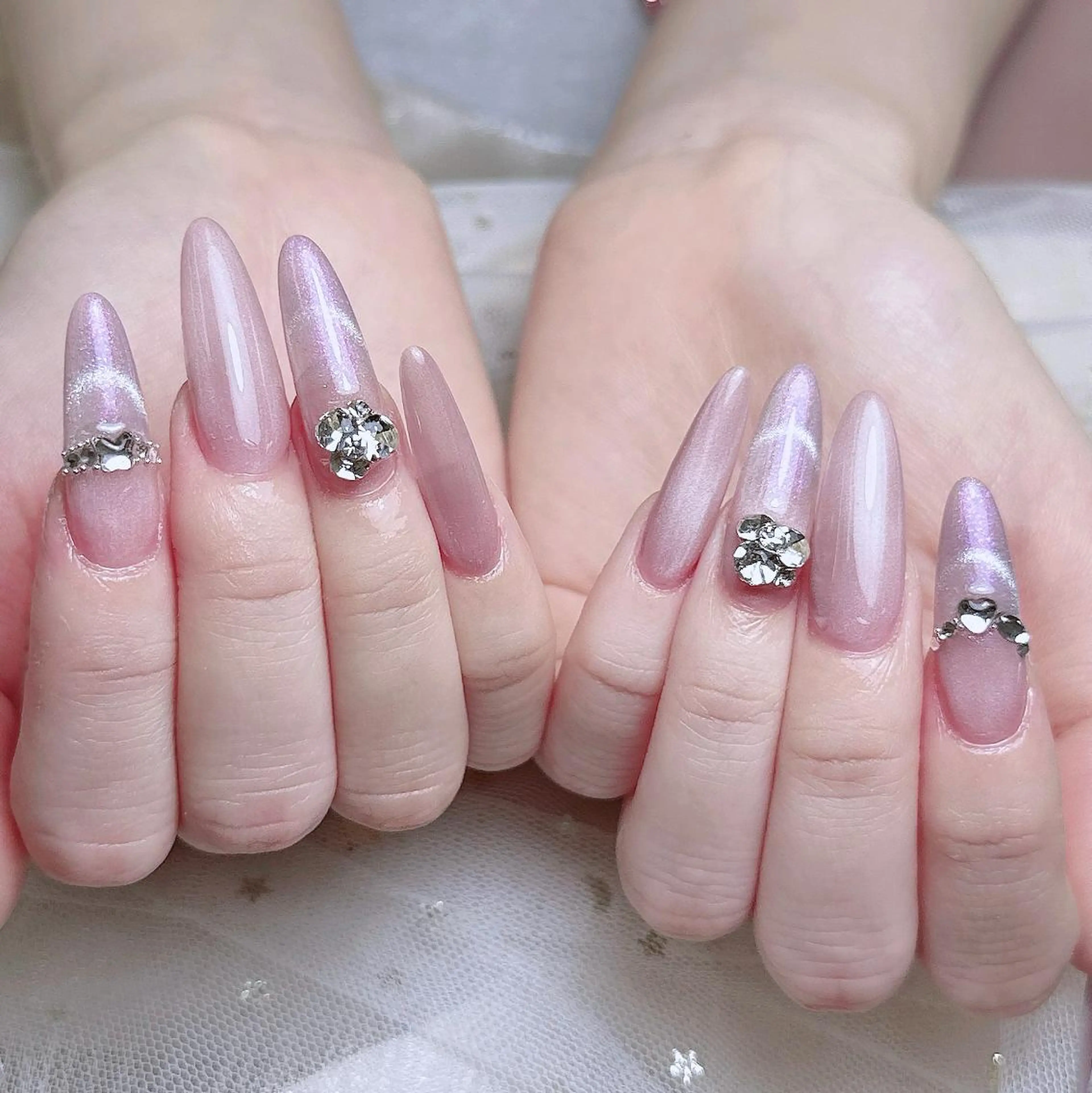 🎀《チップ長さだし》マグネットワンカラ+2個大きいパーツ🎀の写真