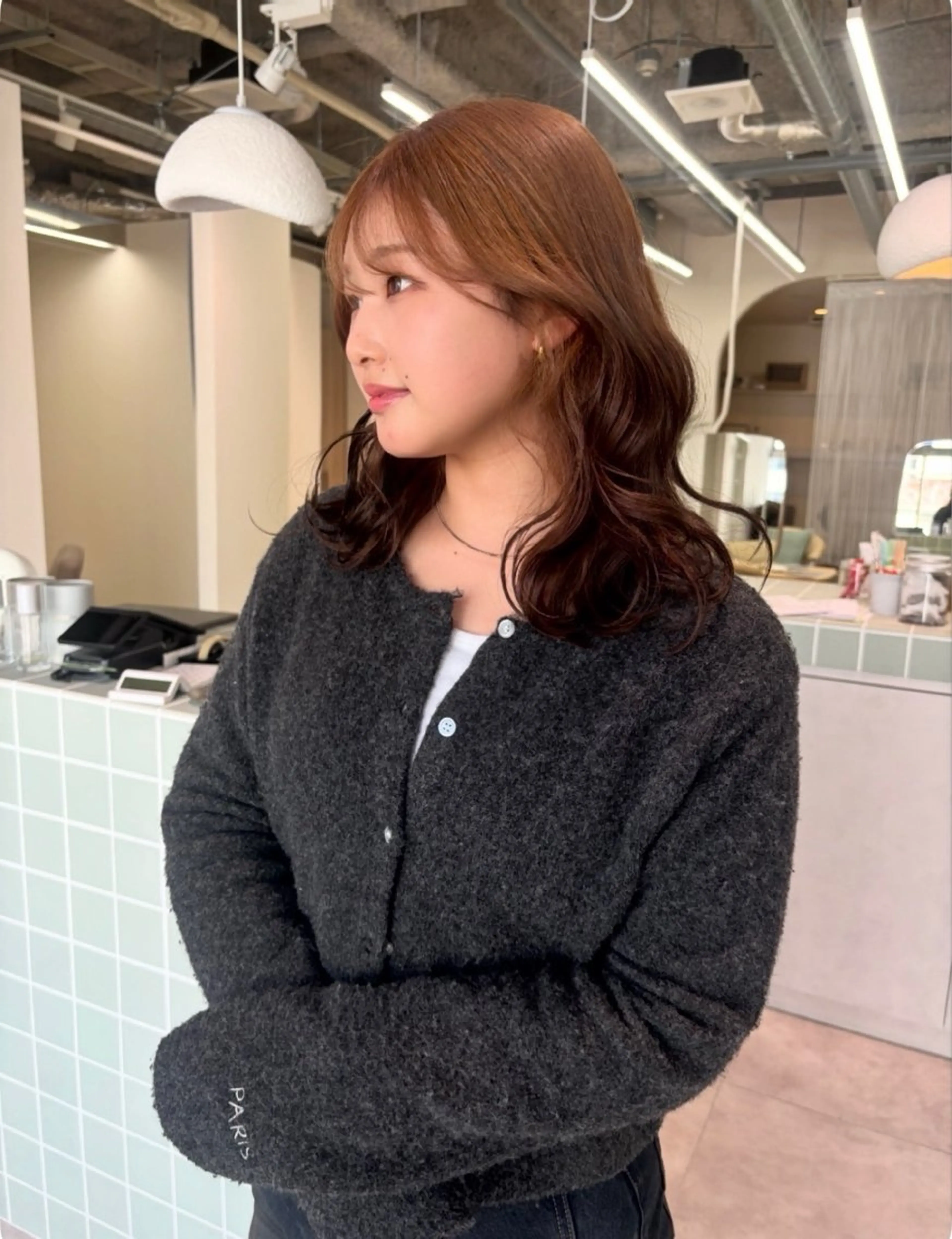 セミロング カラー カット ヘアカラー 広島/わかな/ヘア セット/オリーブのヘアスタイル