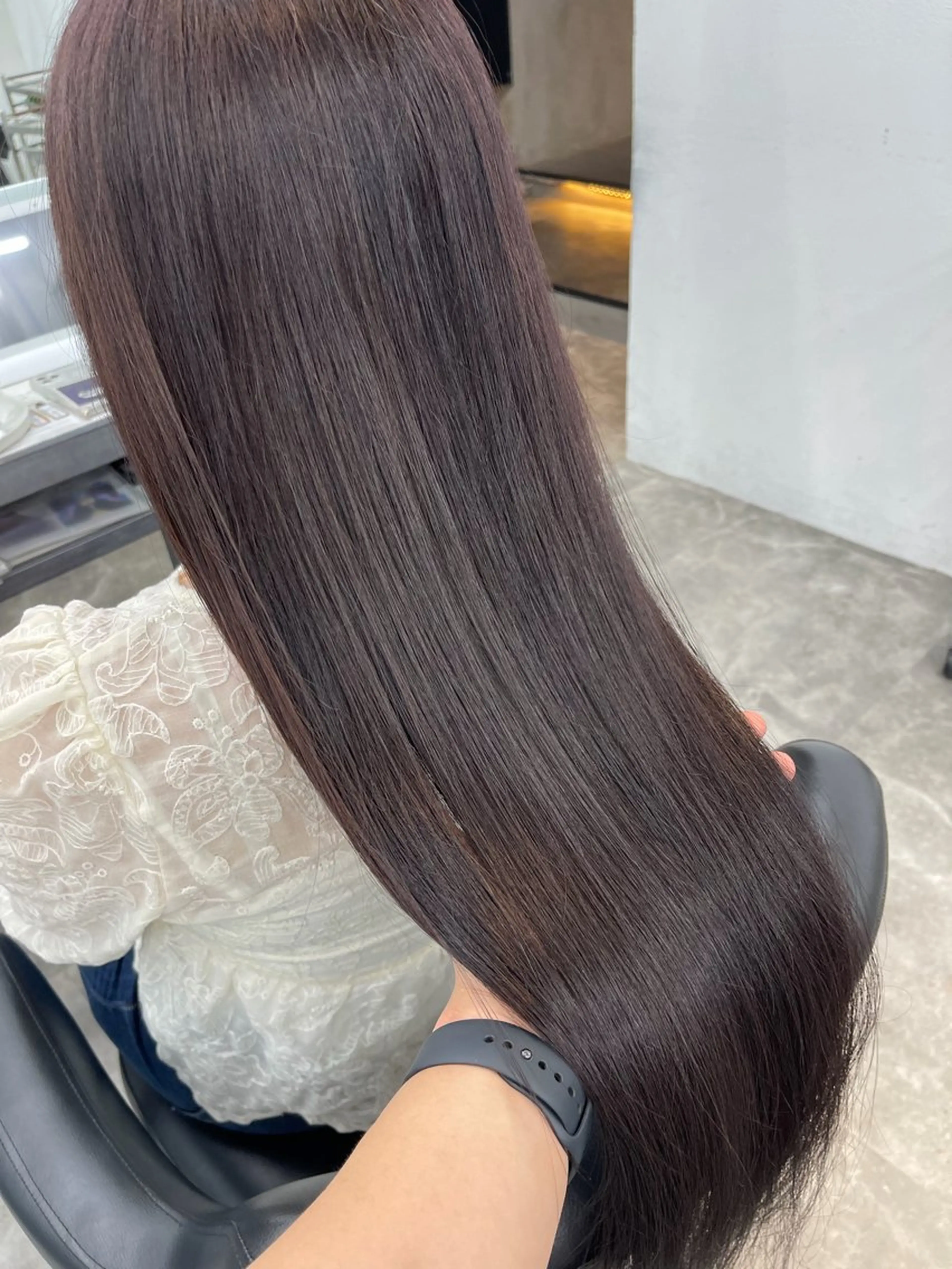 ロング 暖色カラー得意🔥 栗俣嵐のヘアスタイル