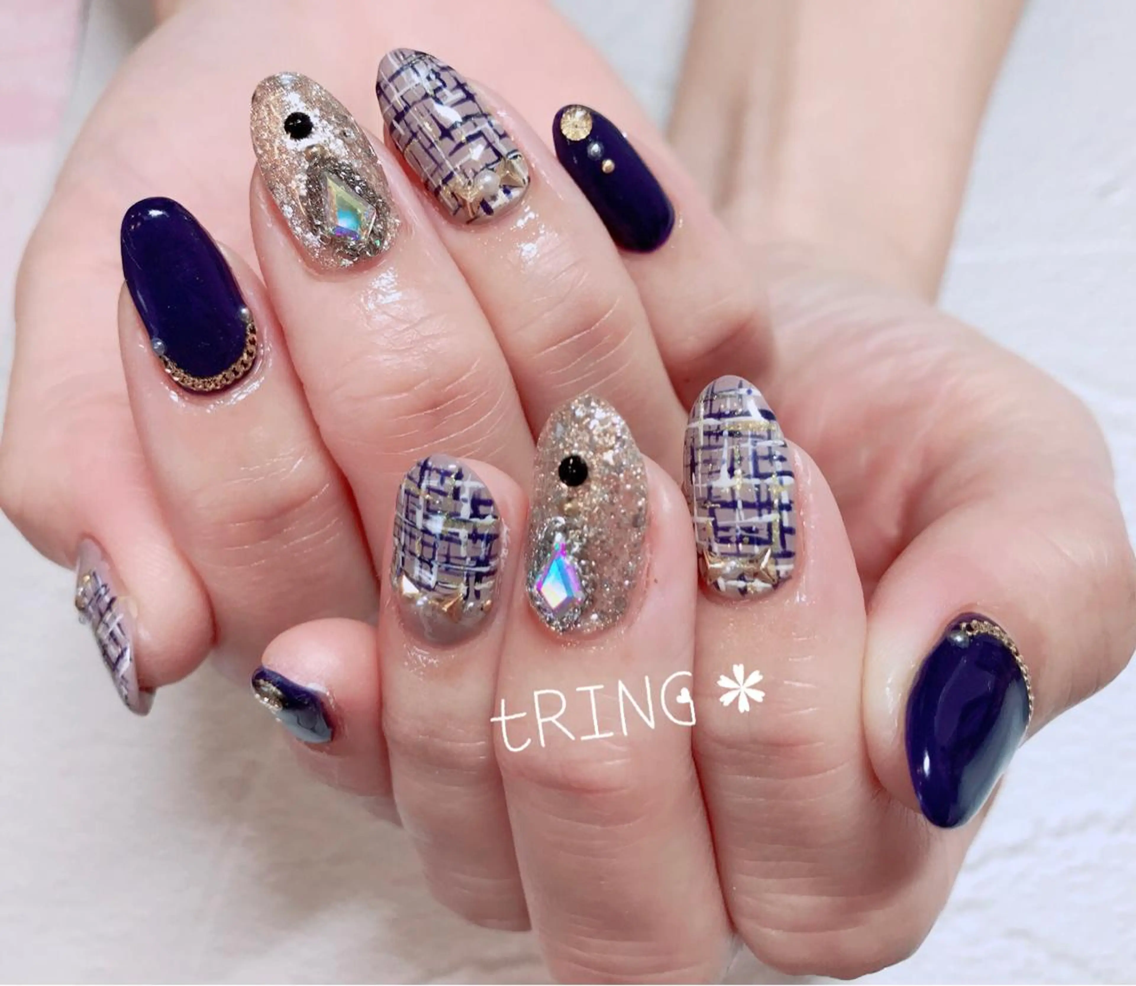 ネイル ハンドネイル tRING＊ しいの木台のネイルデザイン