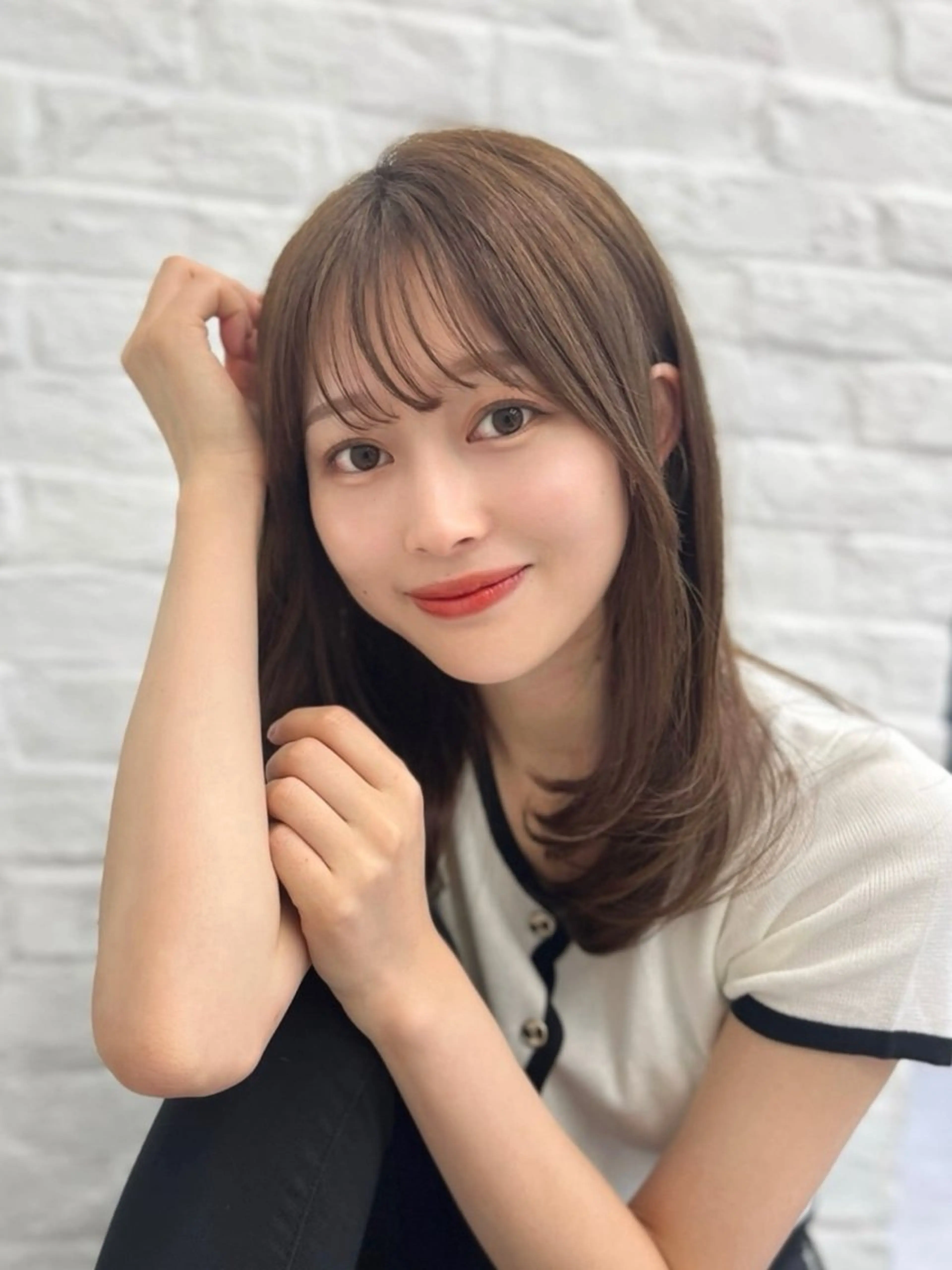 セミロング カラー パーマ ヘアアレンジ メンズ メンズ韓国風 イルミナカラー 髪質改善 韓国風ヘア レイヤーカット 韓国ヘア×2way 🇰🇷和知拓郎のヘアスタイル