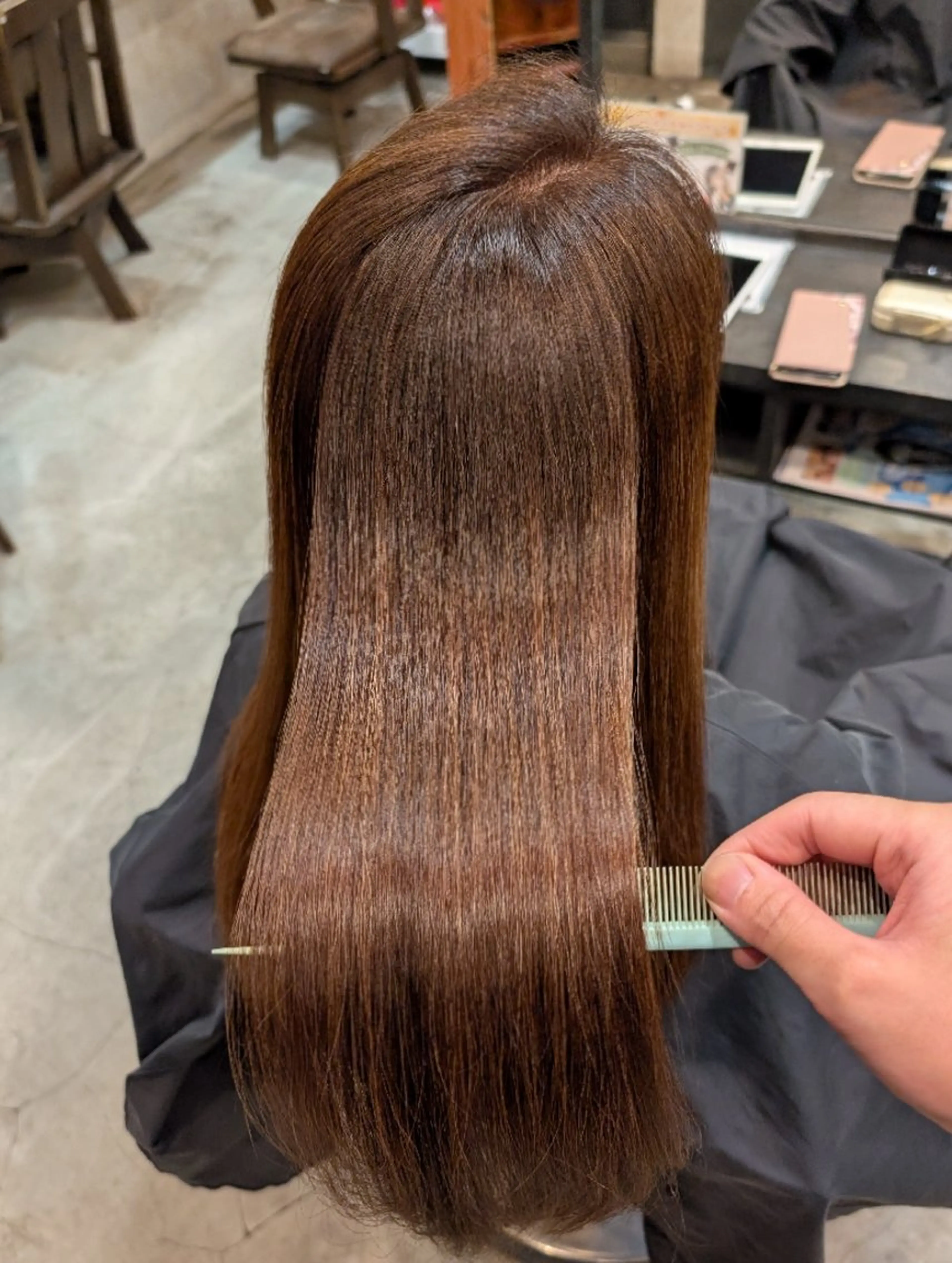 カラー ロング トリートメント 酸熱トリートメント トリートメント 美髪矯正/縮毛矯正/ 髪質改善/店長 山下のヘアスタイル