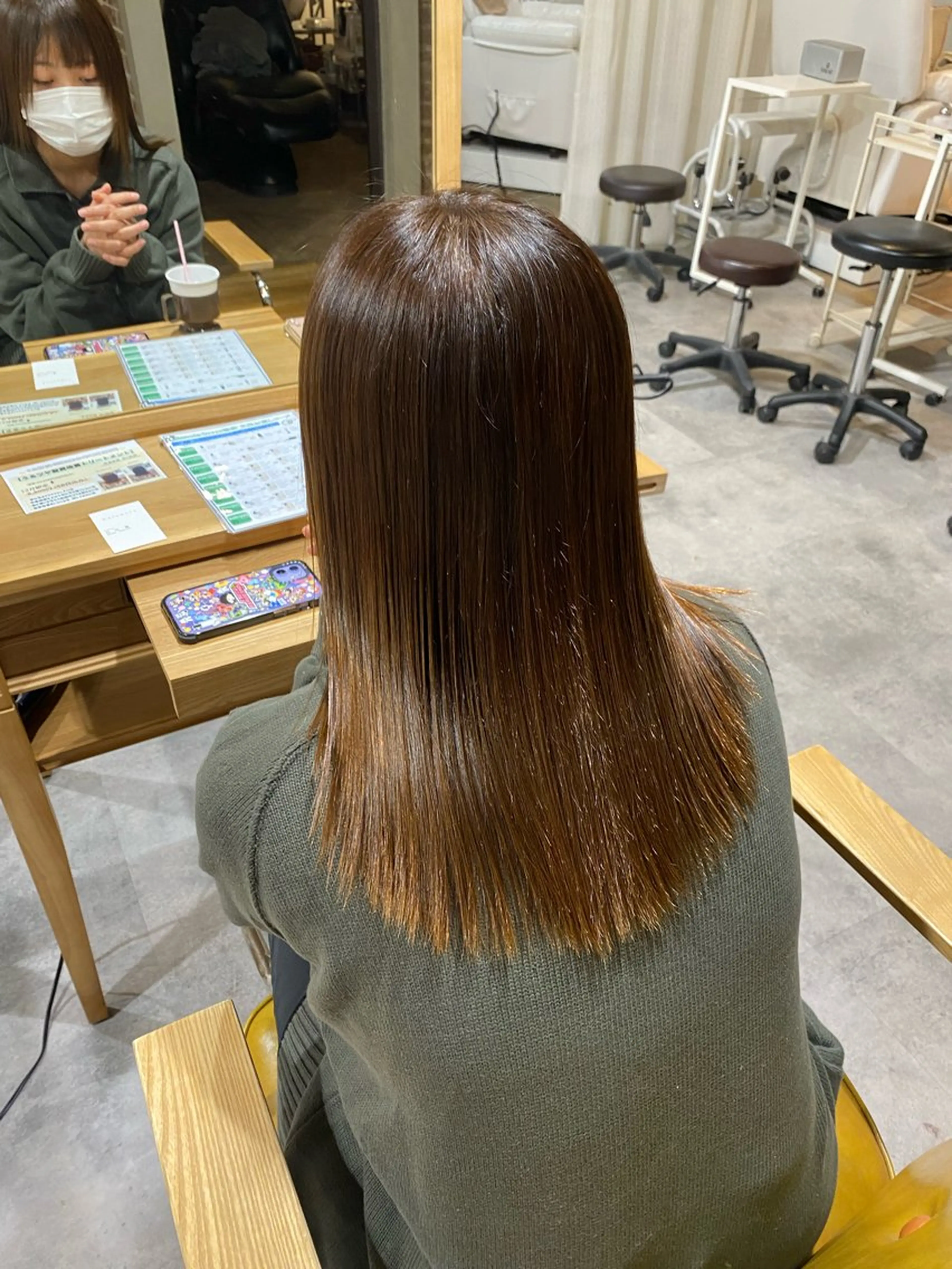 ロング パーマ 酸性ストレート ストレートパーマ カット 縮毛矯正 トリートメント 石川 雅のヘアスタイル