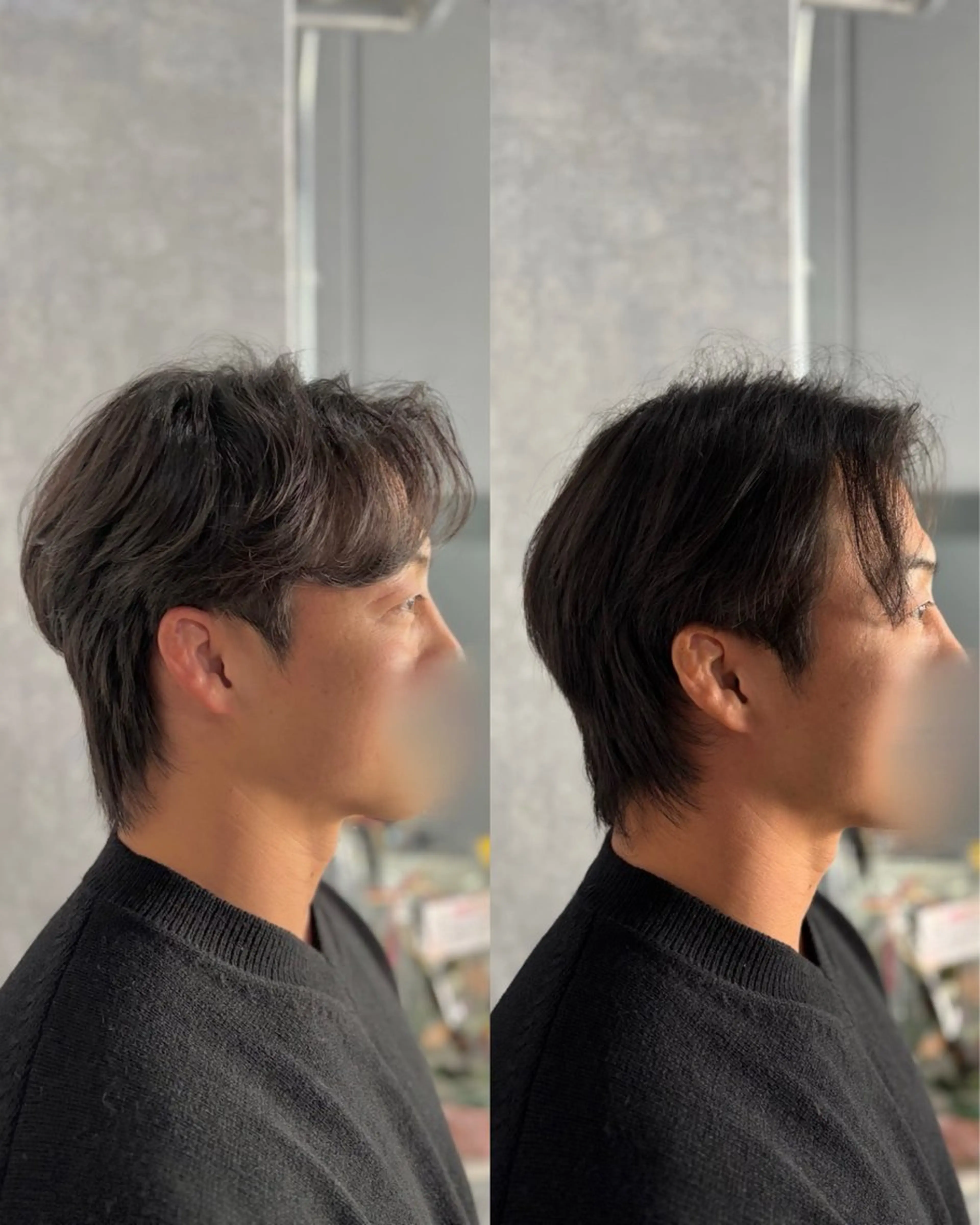 ショート パーマ メンズ カット パーマ 縮毛矯正 韓国メンズヘア/ ダウンパーマ/歩夢のヘアスタイル