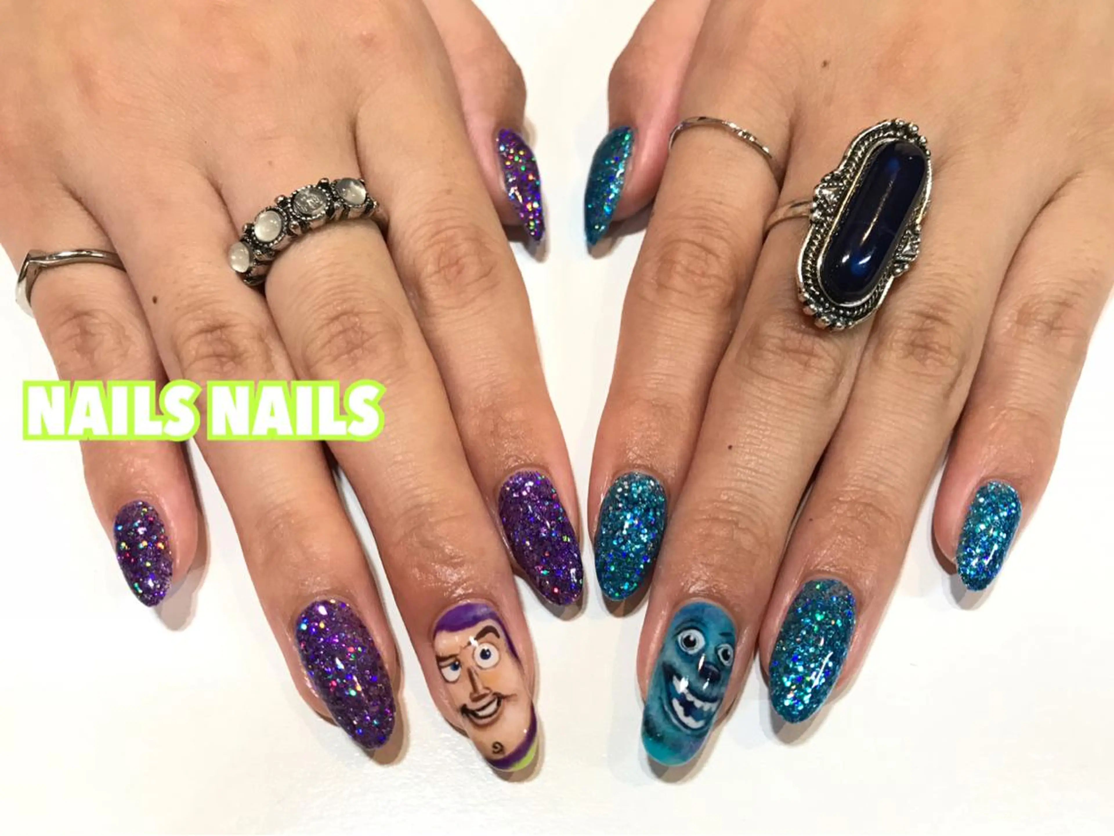 ネイル ブルー ジェルネイル NAILSNAILS ERIKAのネイルデザイン