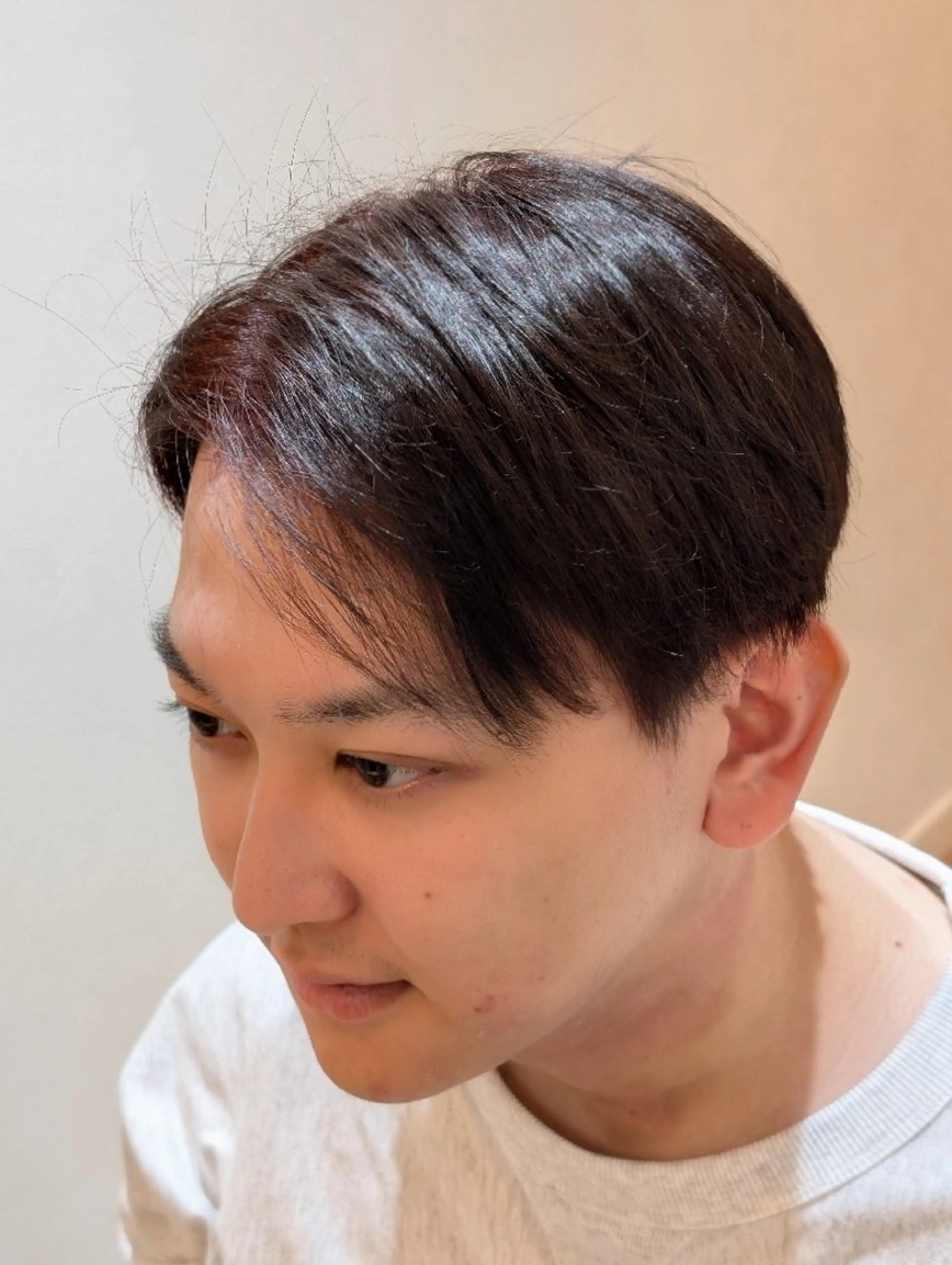 ミディアム カラー メンズ 七三 カット ヘアカラー QOL mens salon 円山所属・メンズ専門😎 QOL円山 YUTOのヘアスタイル