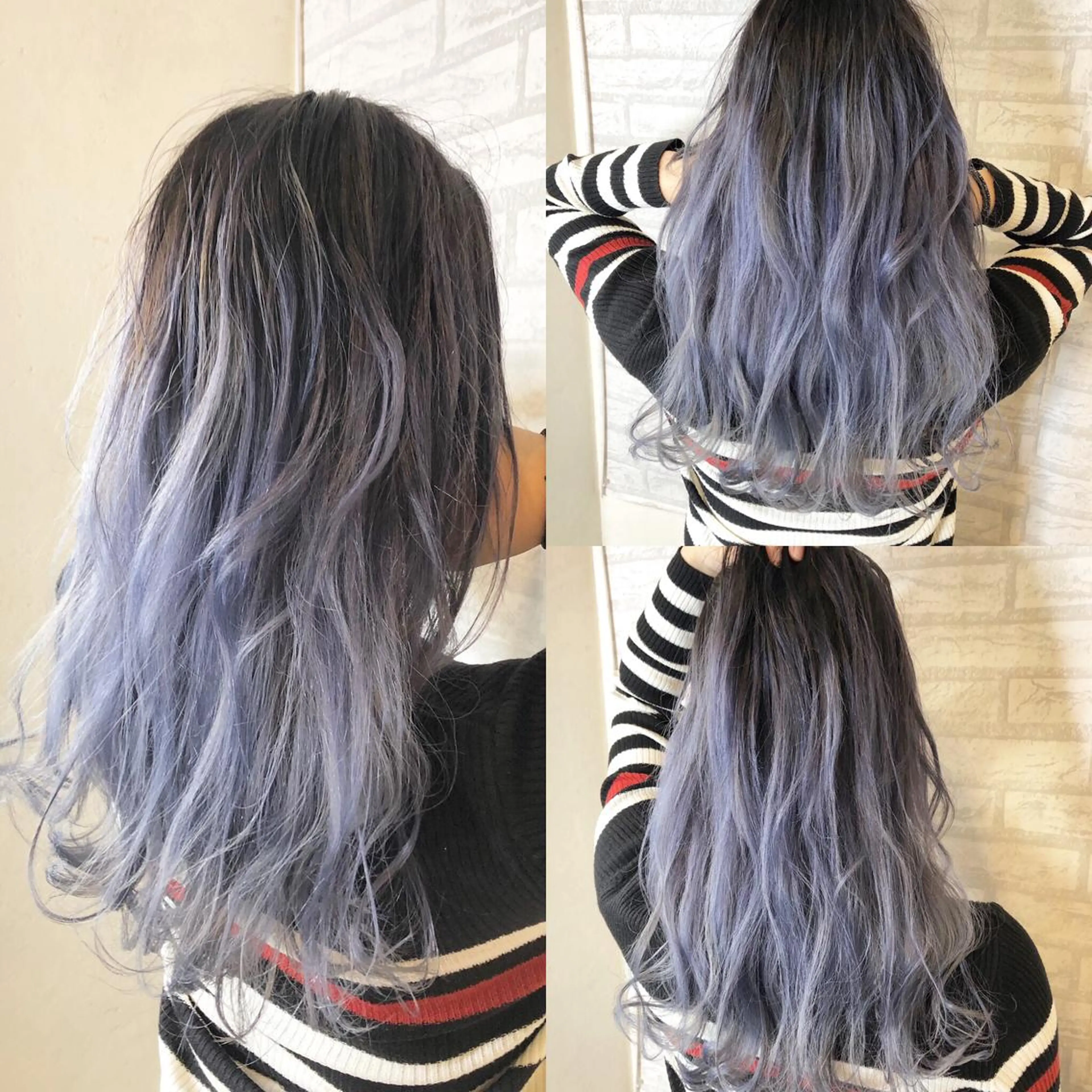 セミロング カラー ブルーカラー ブルージュ カット ヘアカラー トリートメント JILBLAN京都 ショート/ハイライトのヘアスタイル