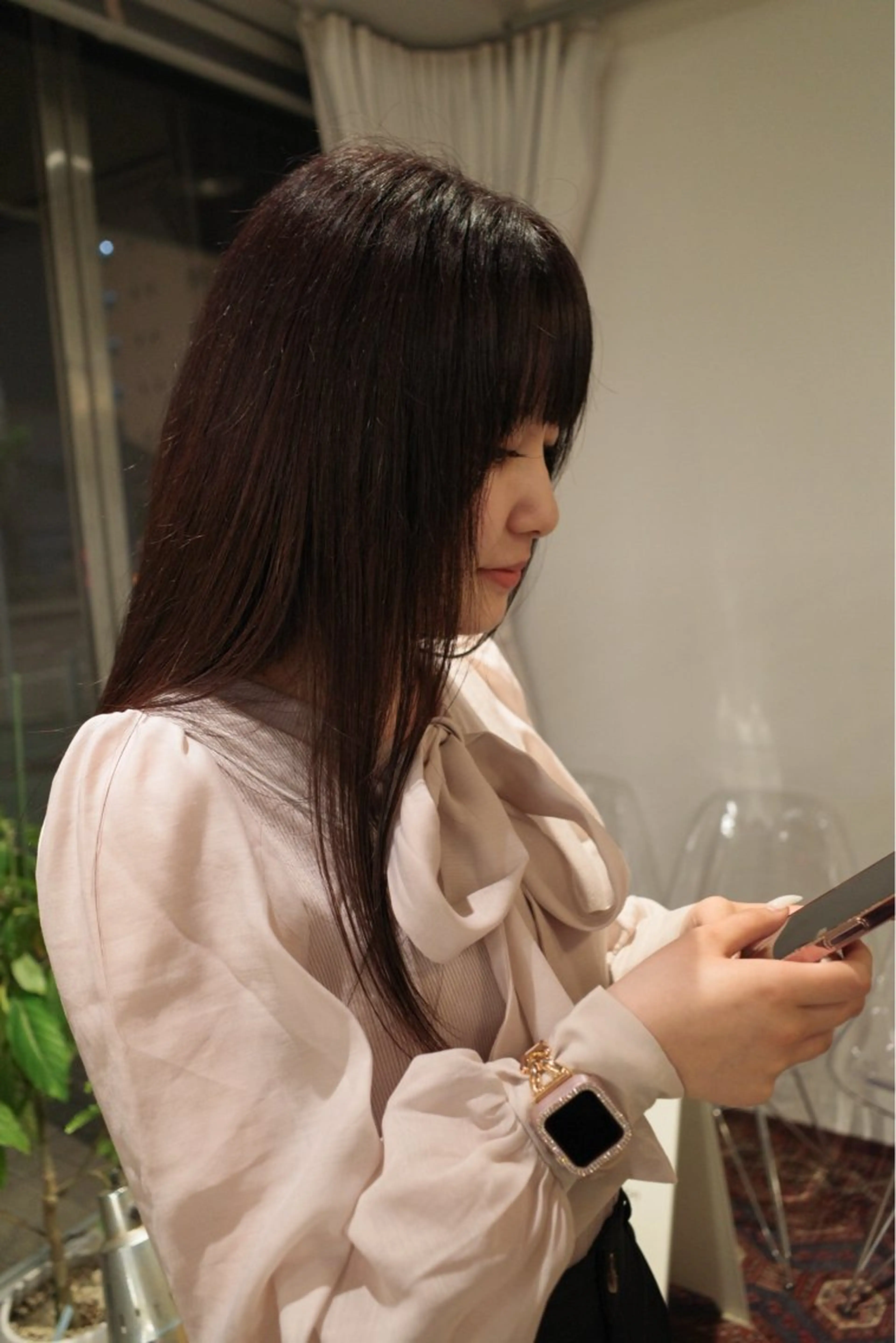 セミロング カラー ヘアカラー piilo. 佐田國 友真のヘアスタイル