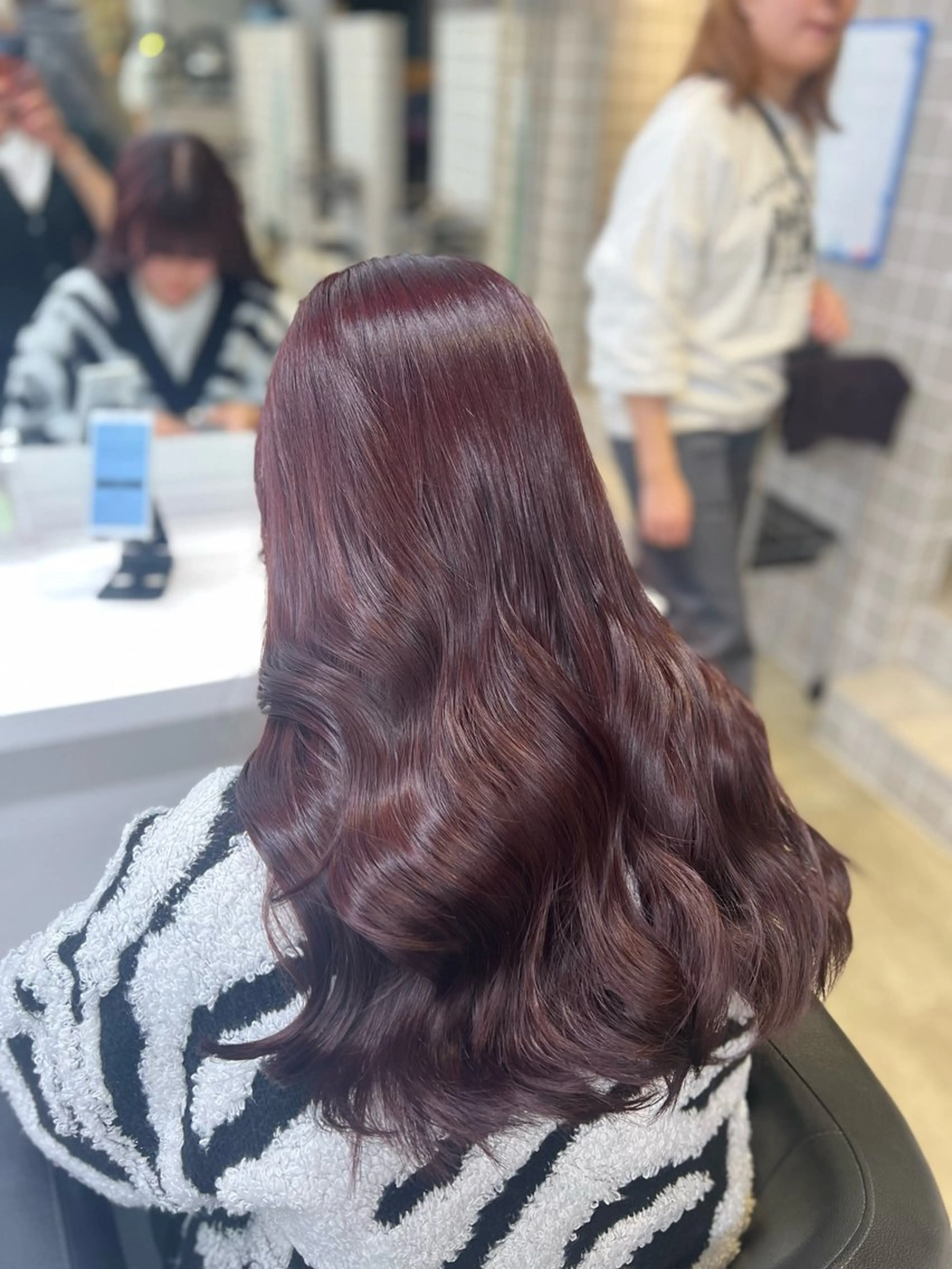 ロング カラー ヘアカラー トリートメント 韓国レイヤーカット /REIのヘアスタイル