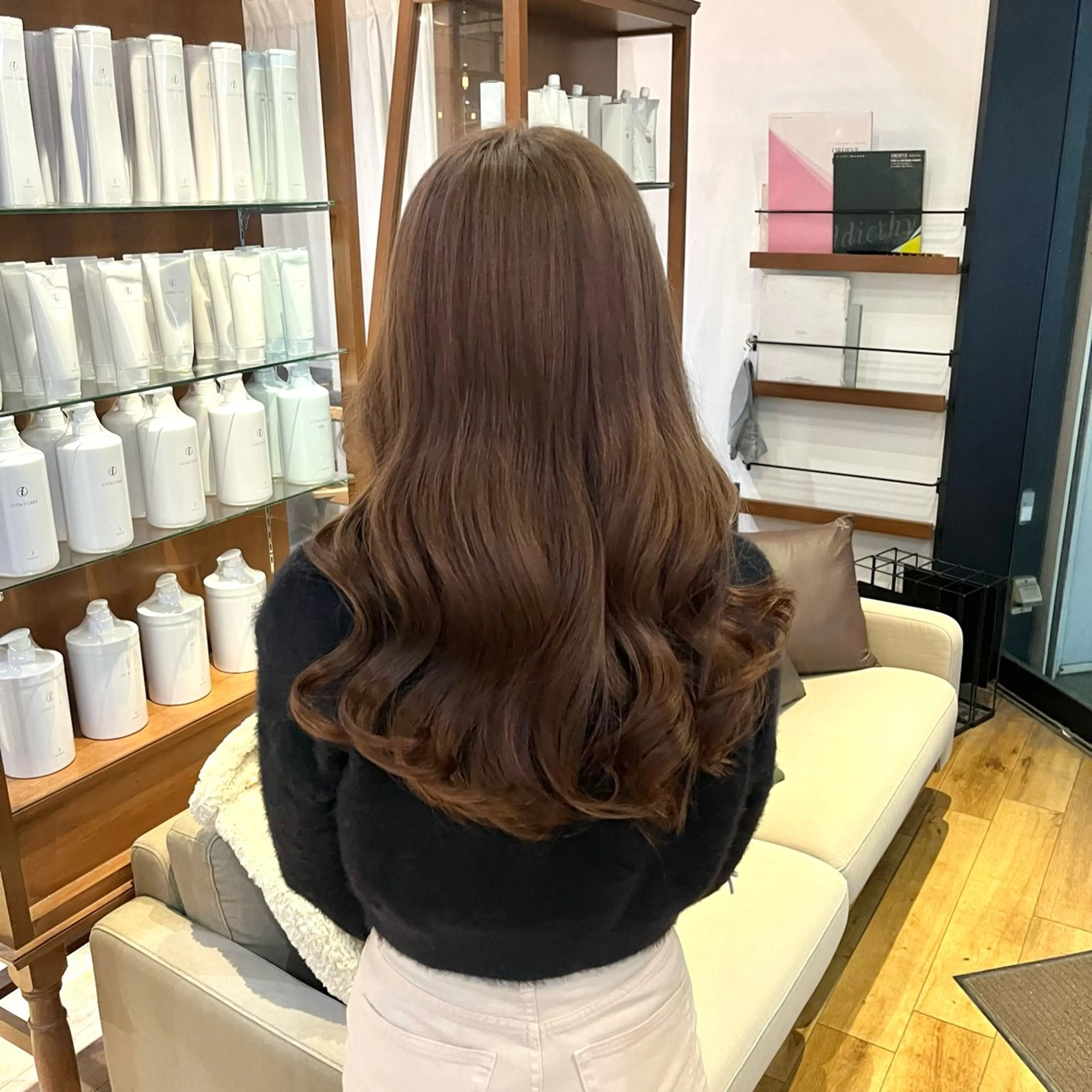 カラー ベージュカラー ブリーチ ブラウンカラー ブラウンベージュ 透明感カラー ヘアカラー やまき さきね/ボブのヘアスタイル