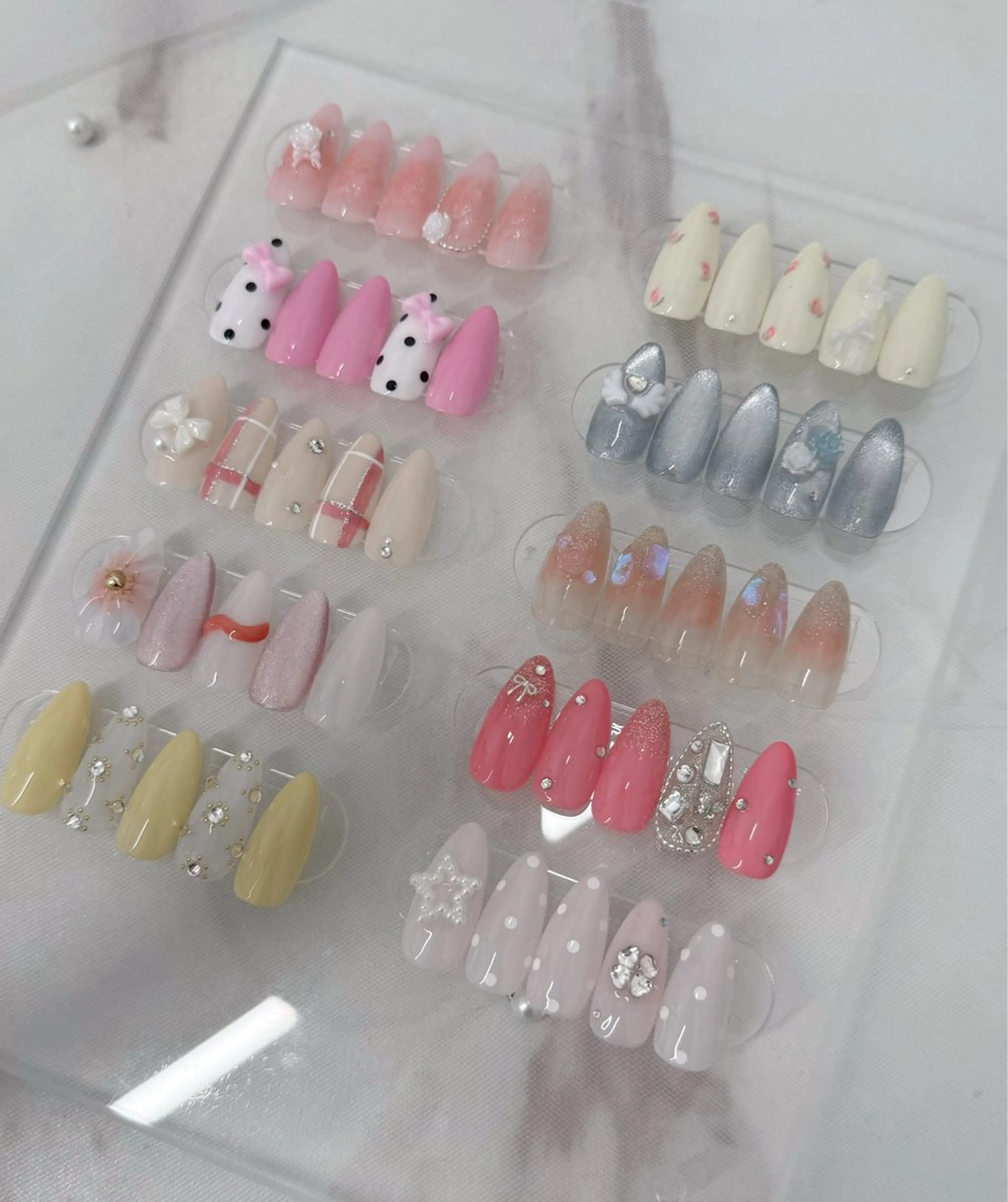 【人気No.2🦋】選べるPremium定額🕯🤍大人ガーリー/春先取りデザイン🌸✨カラー・パーツ位置変更️🆗の写真