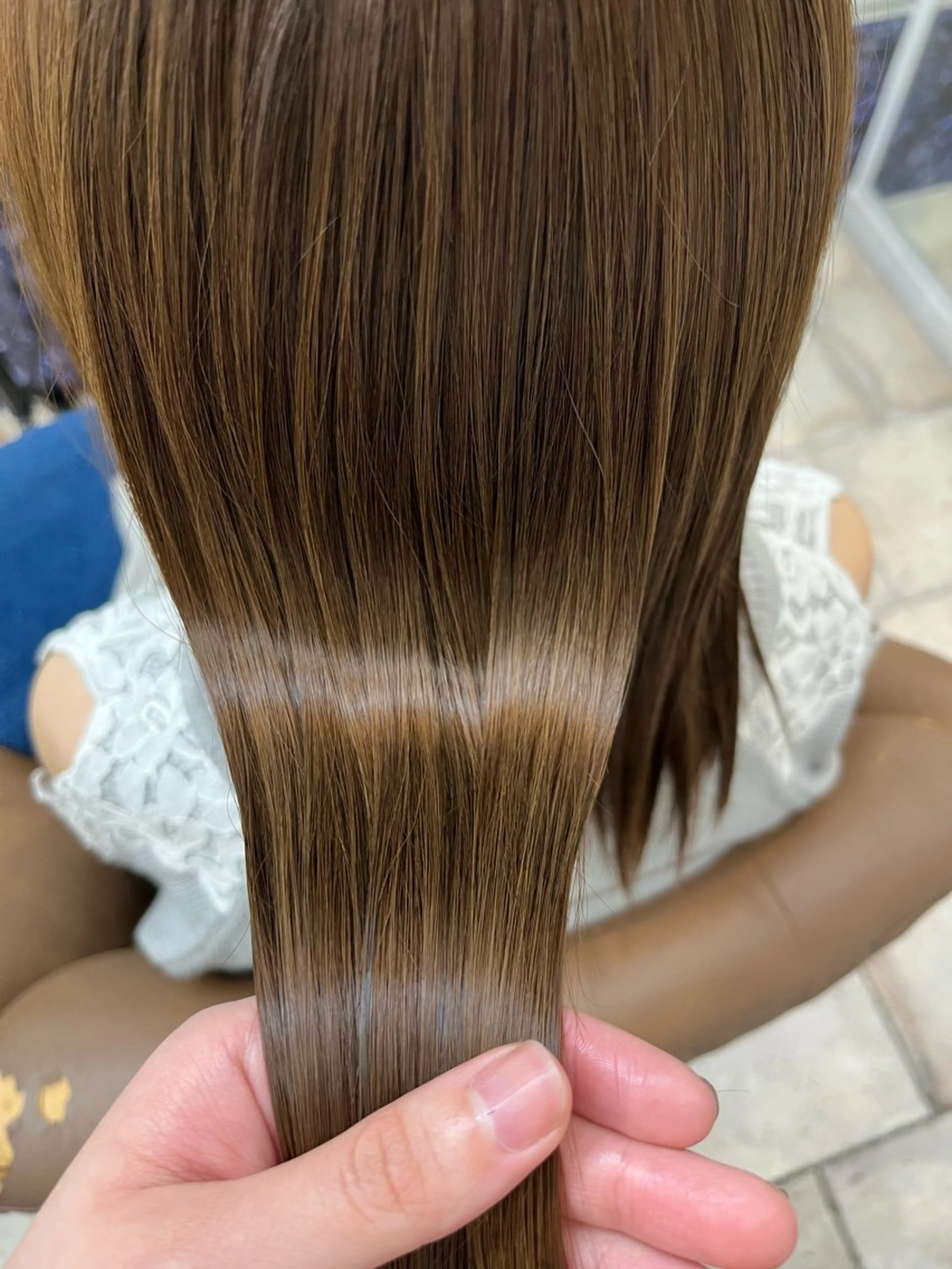 ミディアム カラー ベージュカラー ヘアカラー トリートメント ヘッドスパ カラー/アイリスト 麻優のヘアスタイル