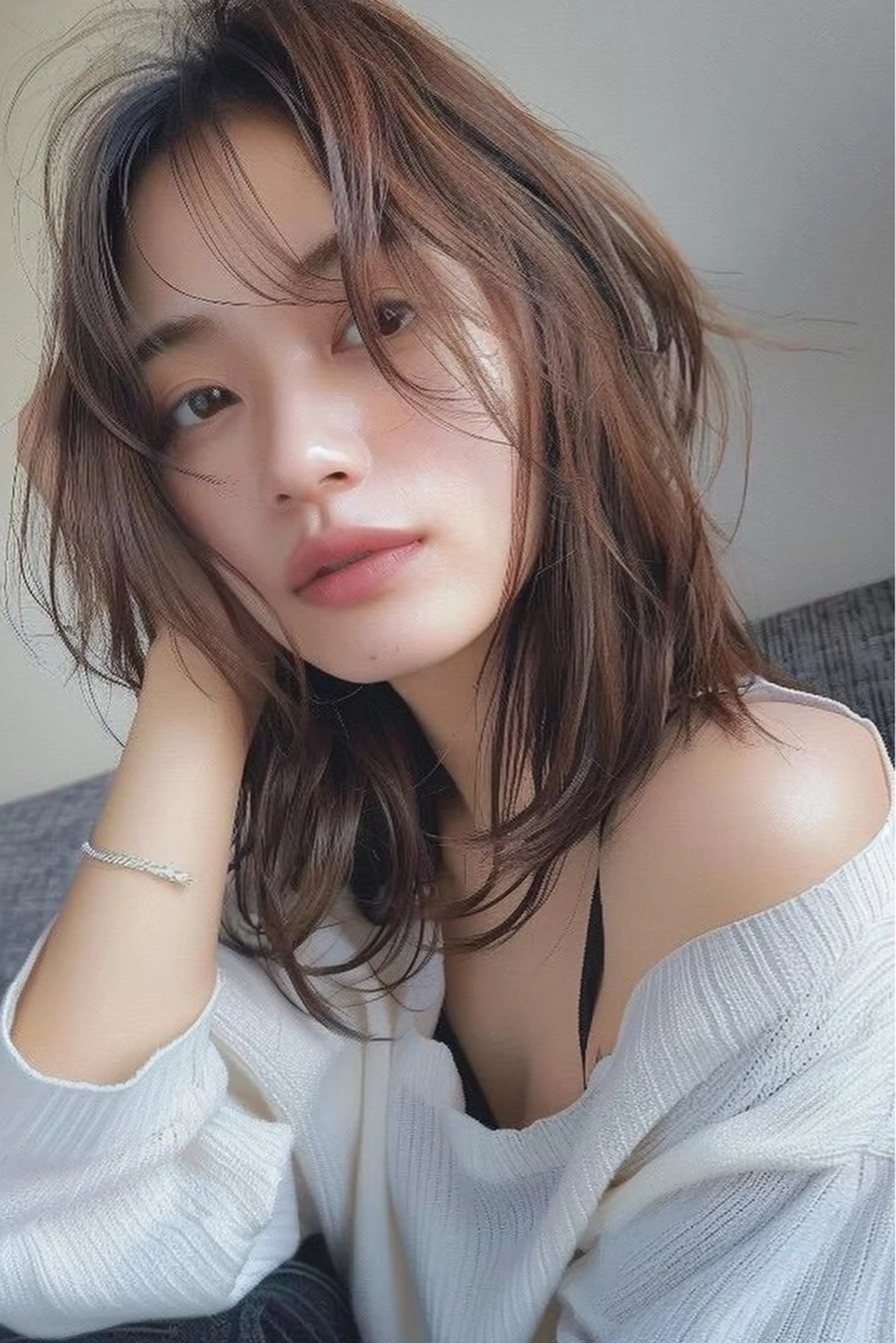 セミロング カラー カット ヘアカラー トリートメント 圧倒的似合わせ ケアカラーYUTOのヘアスタイル