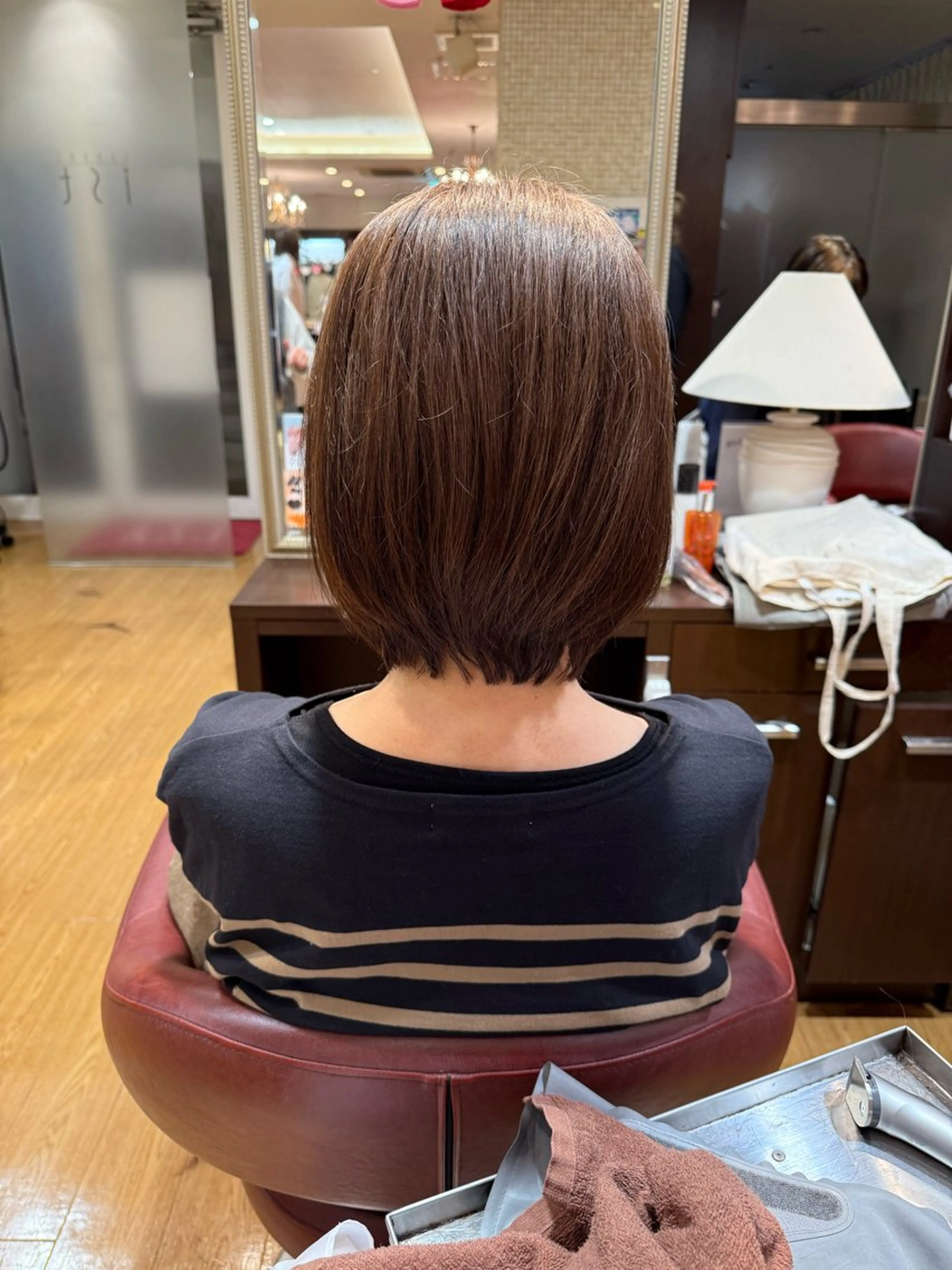 ミディアム ショートボブ ボブ レナークアリア 梅津美憂のヘアスタイル