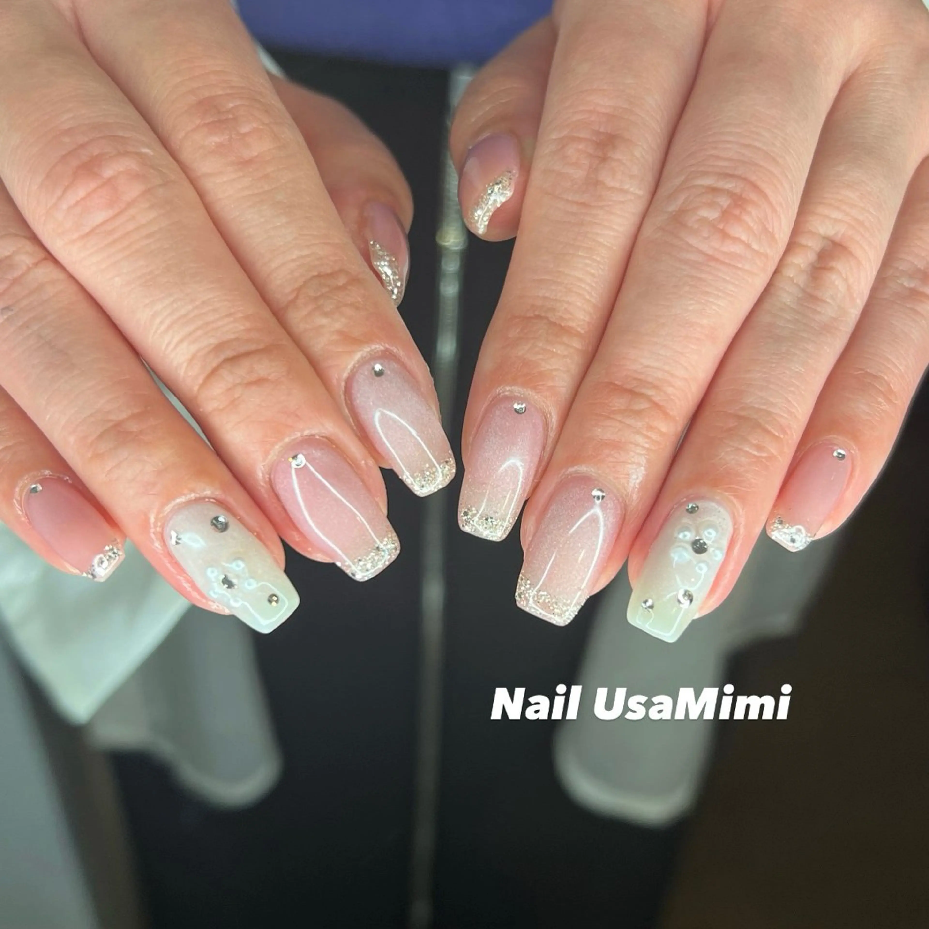 ネイル ジェルネイル マグネットネイル 持ち込み ワンカラーネイル パラジェル ハンドネイル 本町NailUsa Mimi RIKOのネイルデザイン