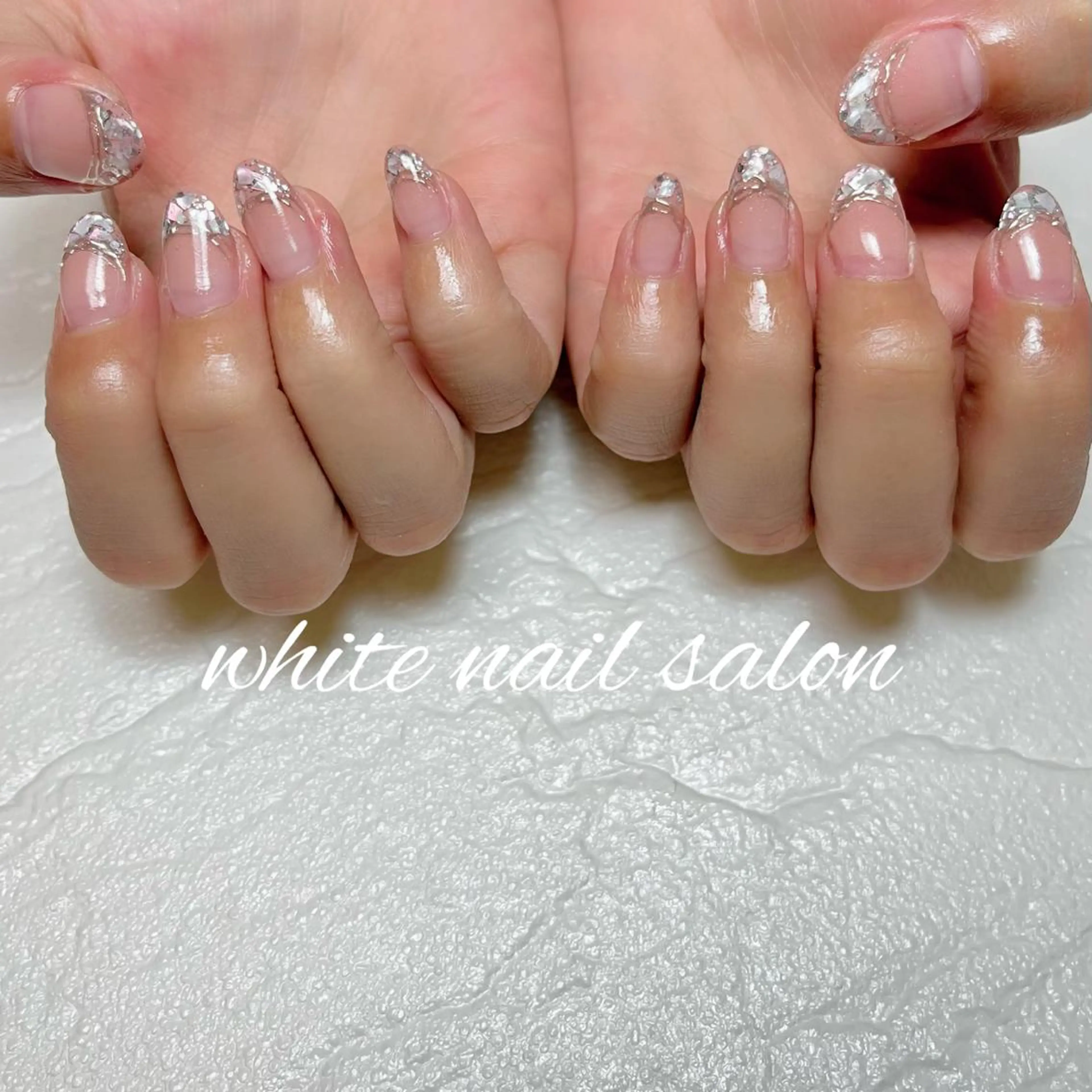 ネイル フットネイル ジェルネイル ハードジェル ラメ(グリッター) 持ち込み ハンドネイル white nail salonのネイルデザイン