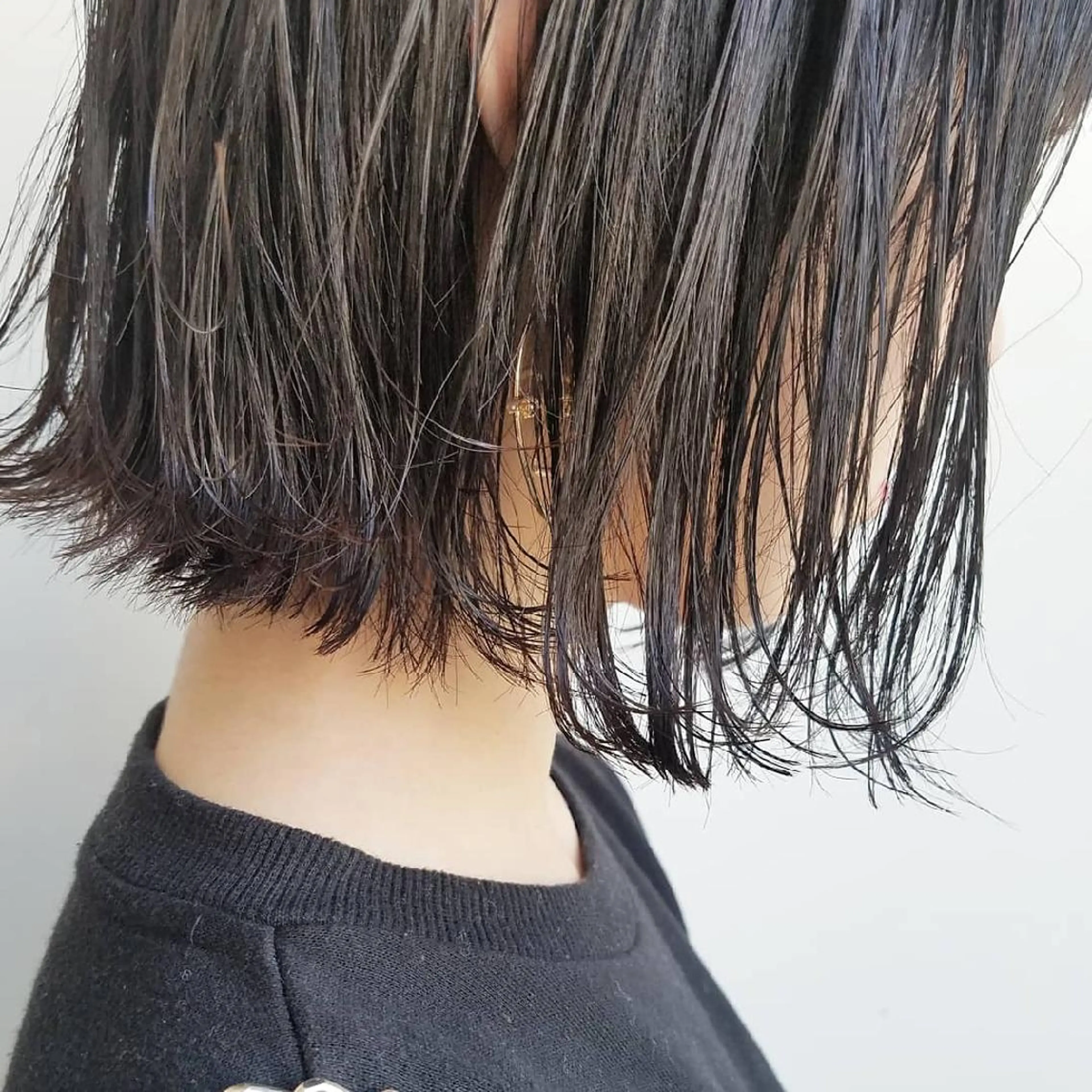 ショート カラー マツエク・マツパ 切りっぱなしボブ ボブ iplus まつげ、眉毛、耳つぼのマツエク・マツパデザイン